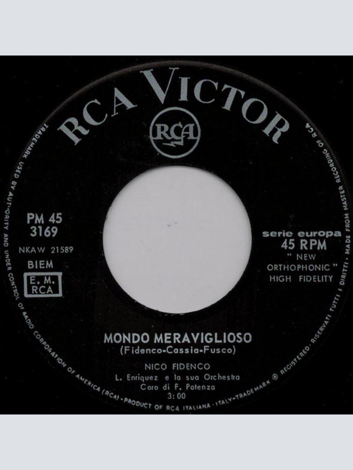 Vinyl / Nico Fidenco - Tutta La Gente