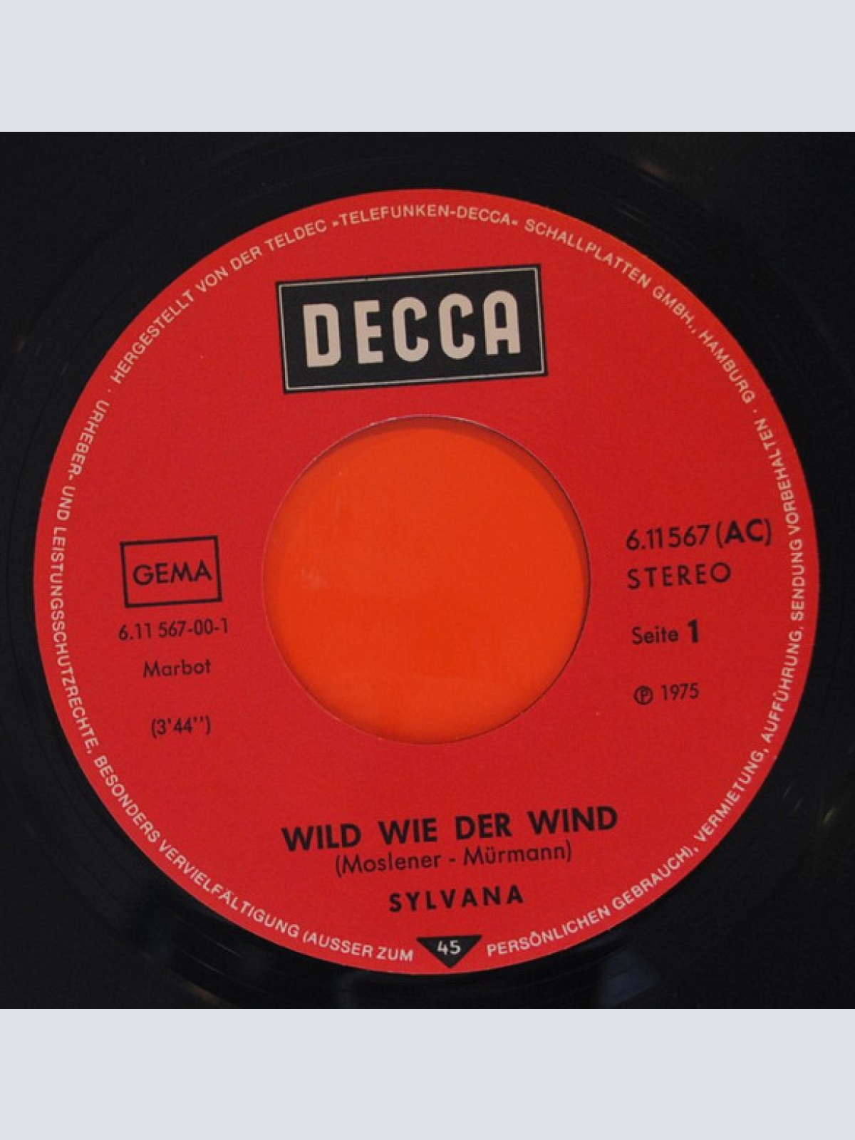 Vinyl / Sylvana - Wild Wie Der Wind
