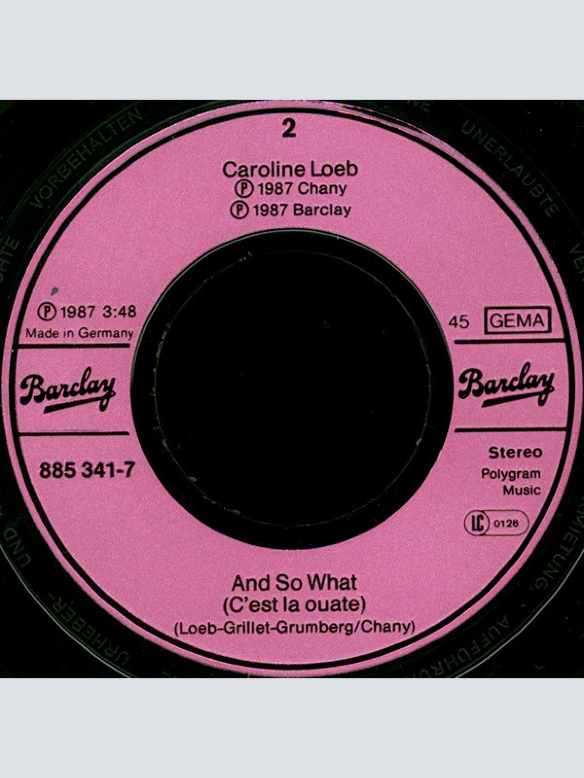 Vinyl / Caroline Loeb - C'est La Ouate