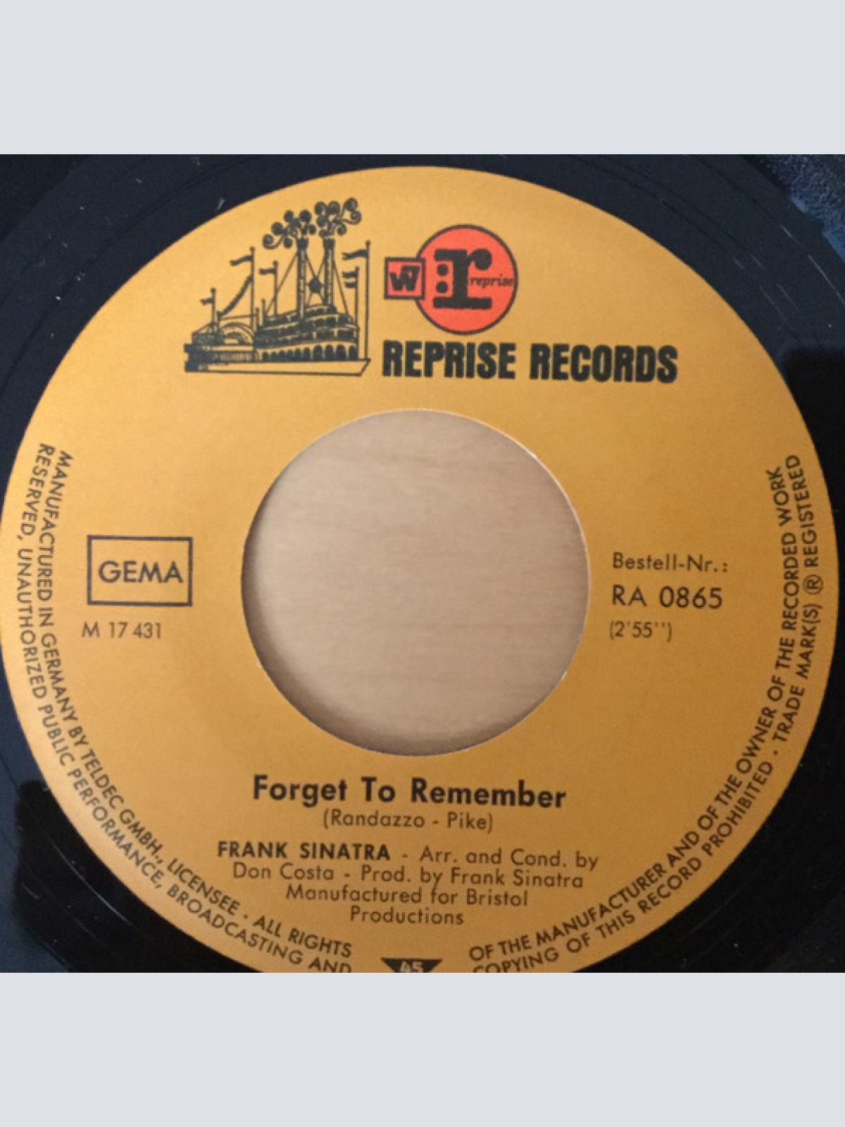 Vinyl / Frank Sinatra - Forget To Remember / Goin' Out Of My Head