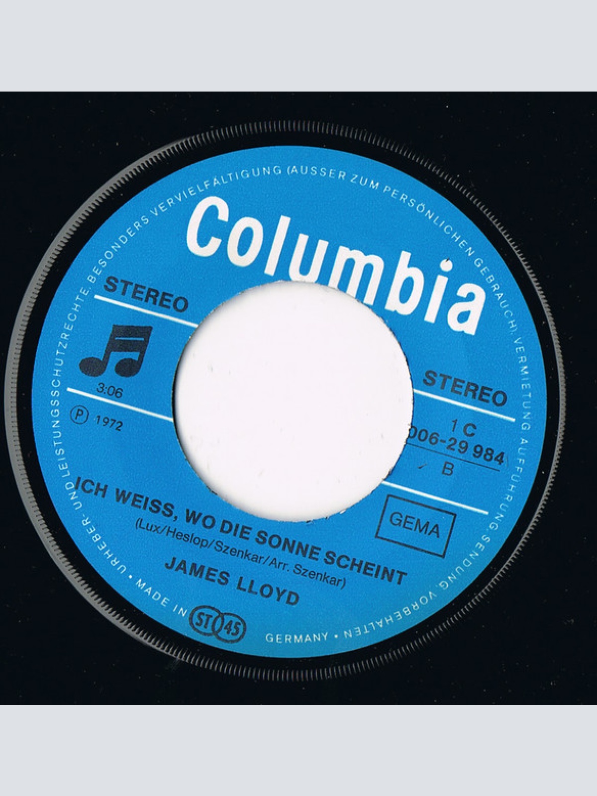 Vinyl / James Lloyd - Wenn Die Liebe Nicht Wär`