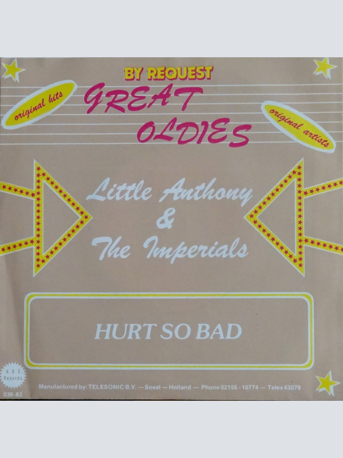 Vinyl / The Rivieras / Little Anthony & The Imperials - California Sun / Hurt So Bad