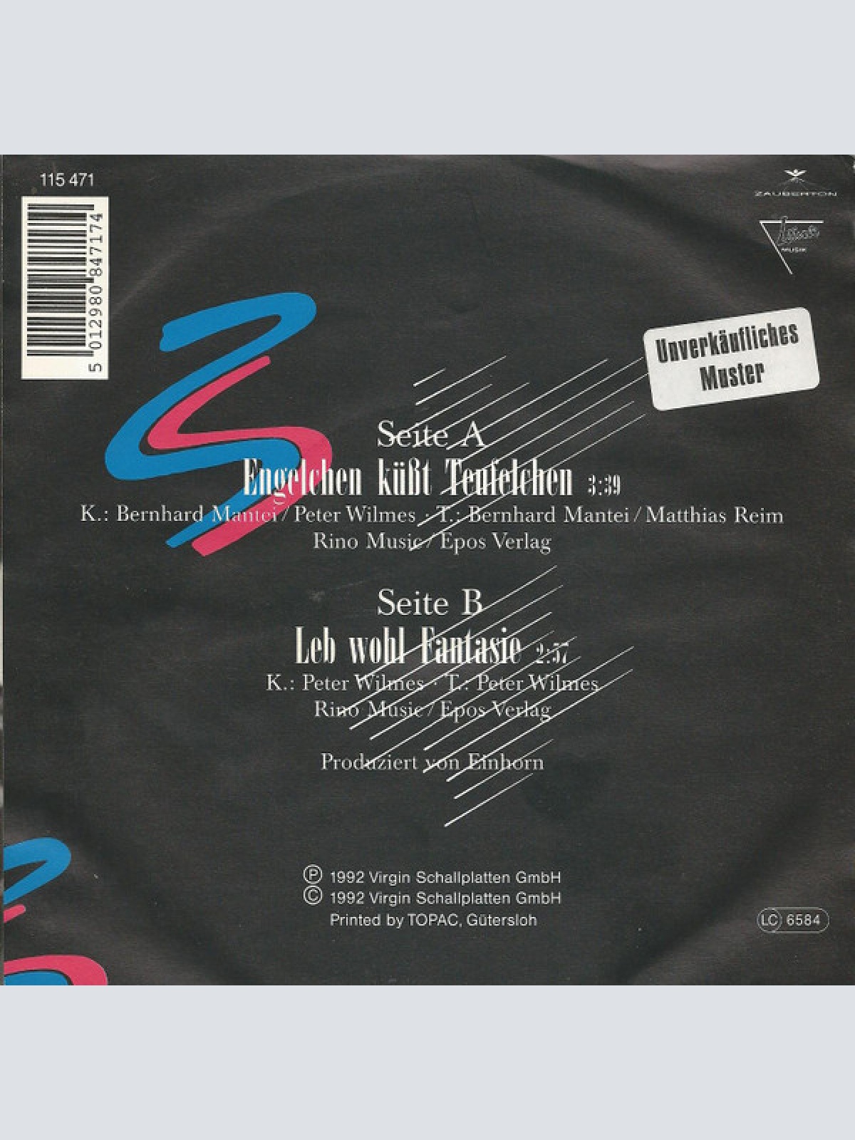 Vinyl / Bernhard Mantei - Engelchen Küßt Teufelchen