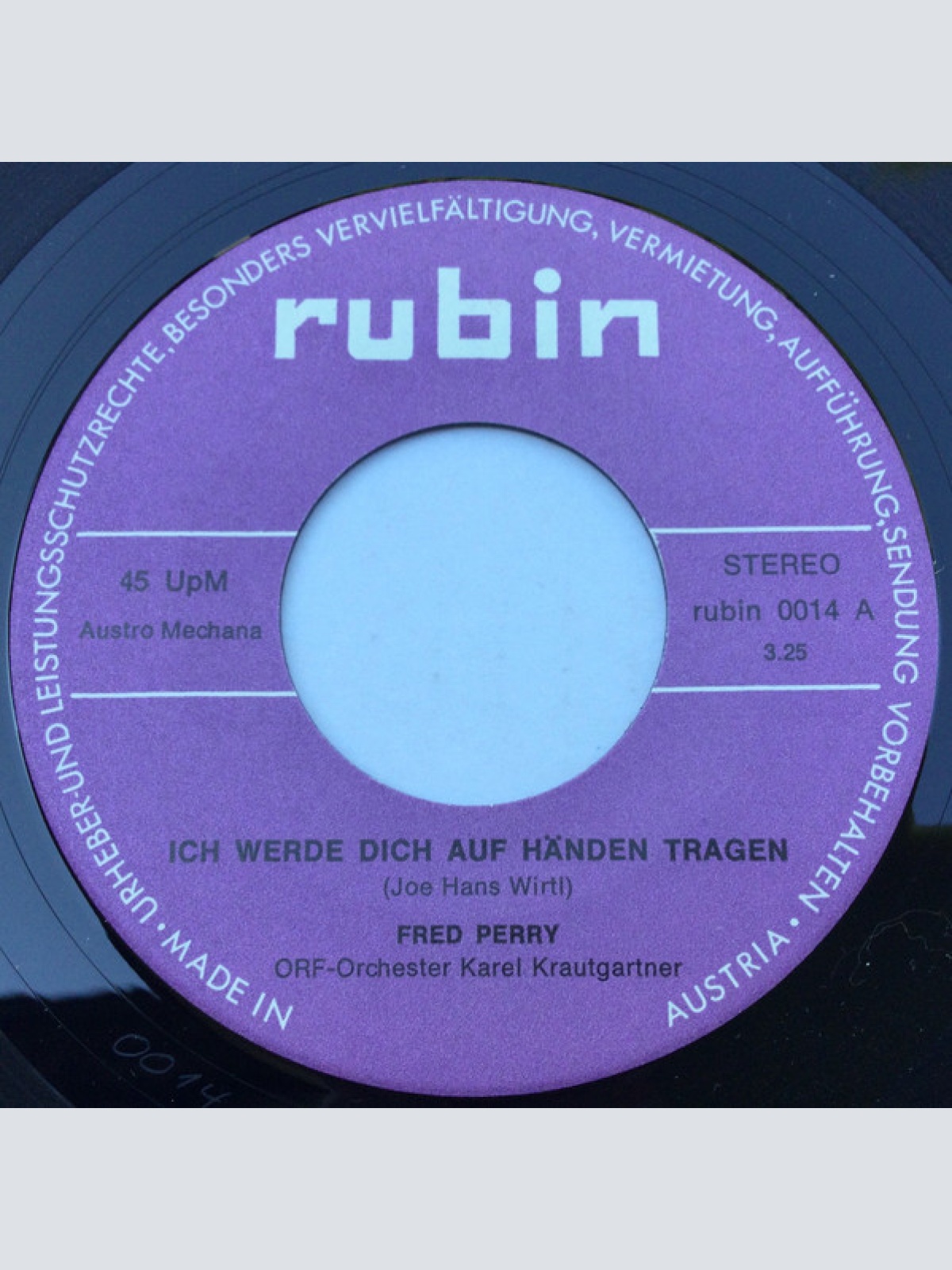 Vinyl / Fred Perry (2) - Ich Werde Dich Auf Händen Tragen / Eine Stadt, Eine Strasse