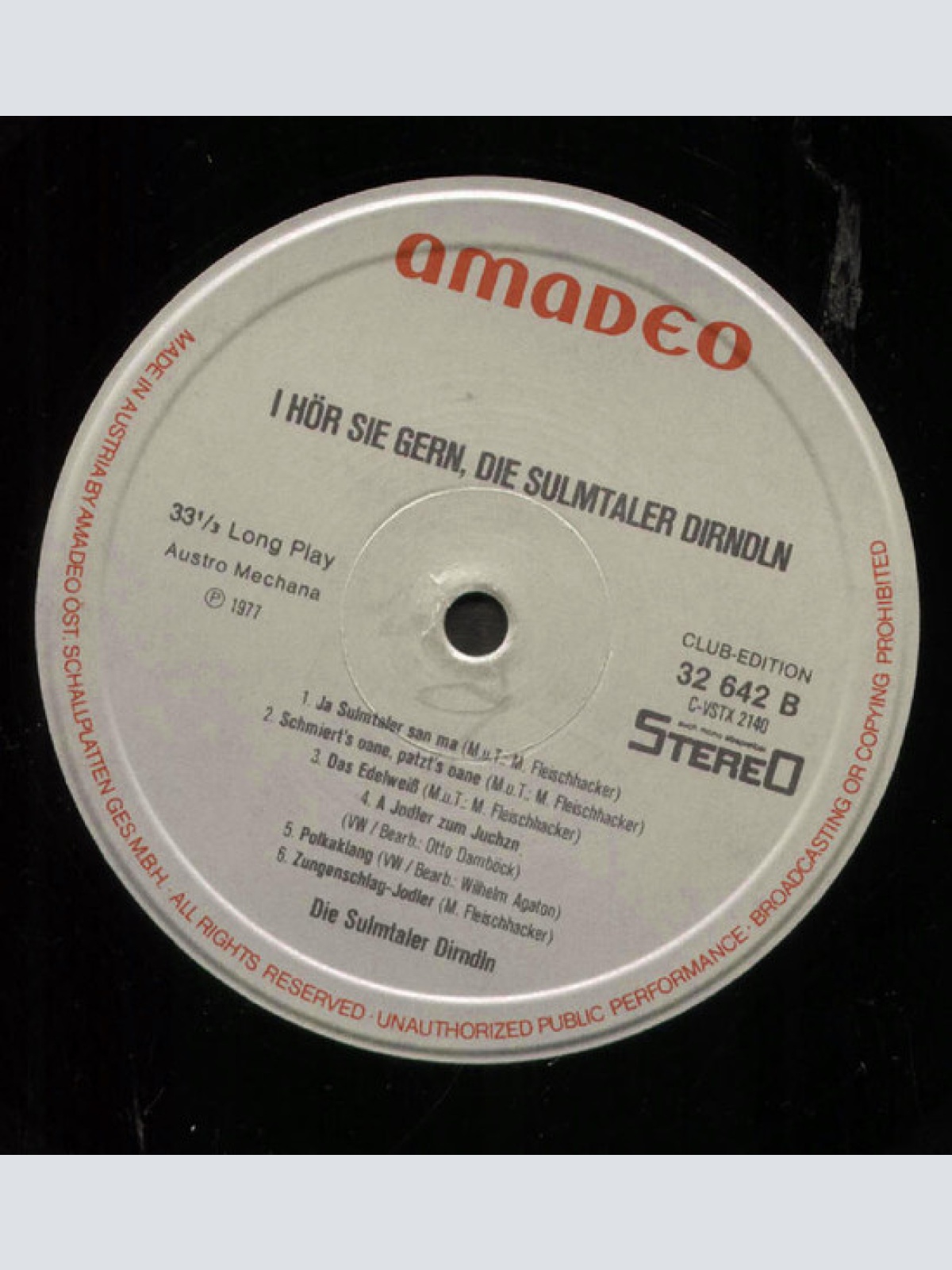 Vinyl / Sulmtaler Dirndln - I Hör Sie Gern, Die Sulmtaler Dirndln