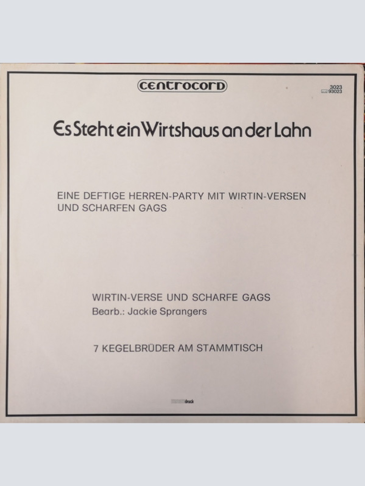 Vinyl / 7 Kegelbrüder Am Stammtisch - Es Steht Ein Wirtshaus An Der Lahn