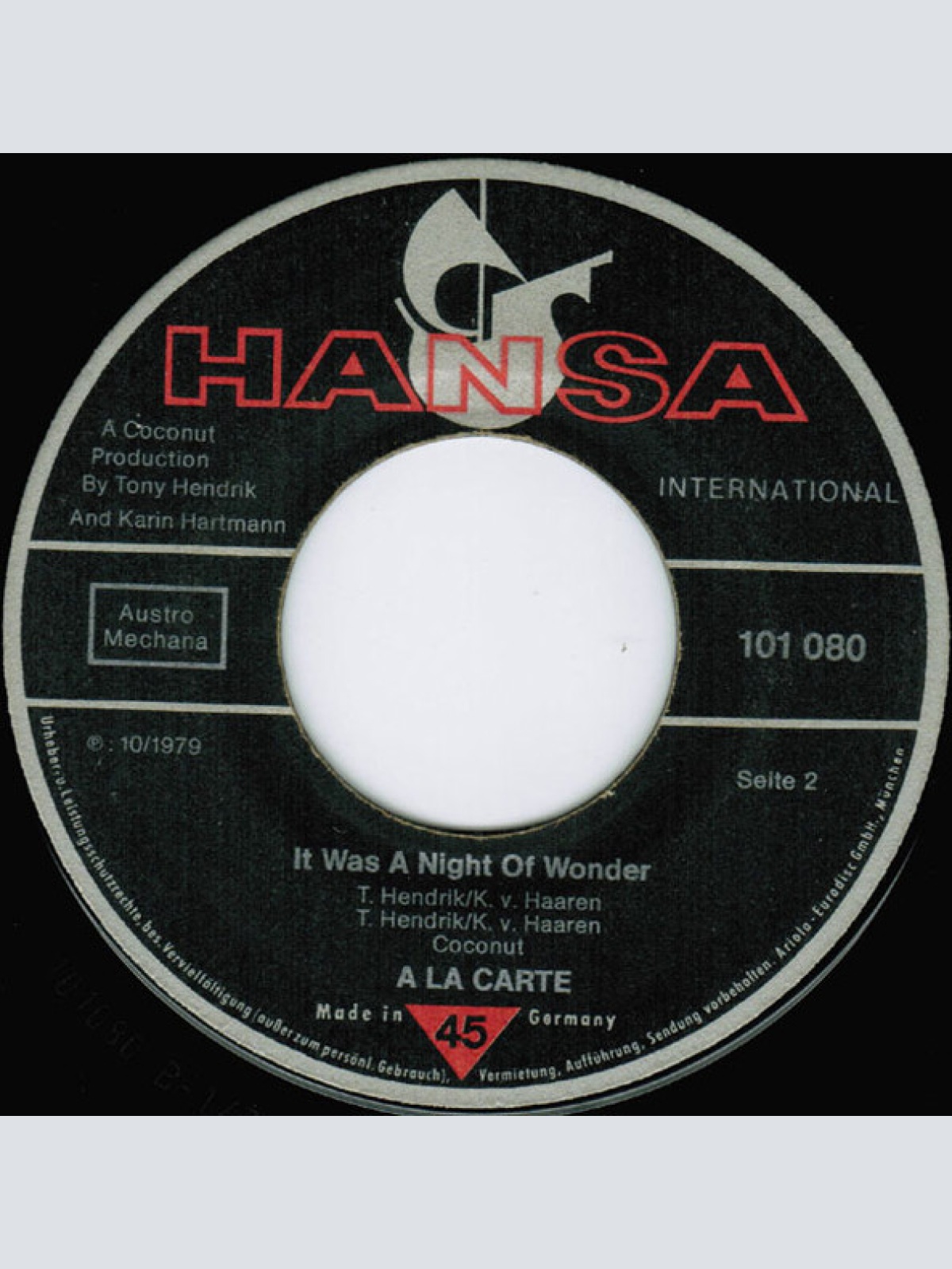 Vinyl / A La Carte* - Doctor, Doctor (Help Me Please)