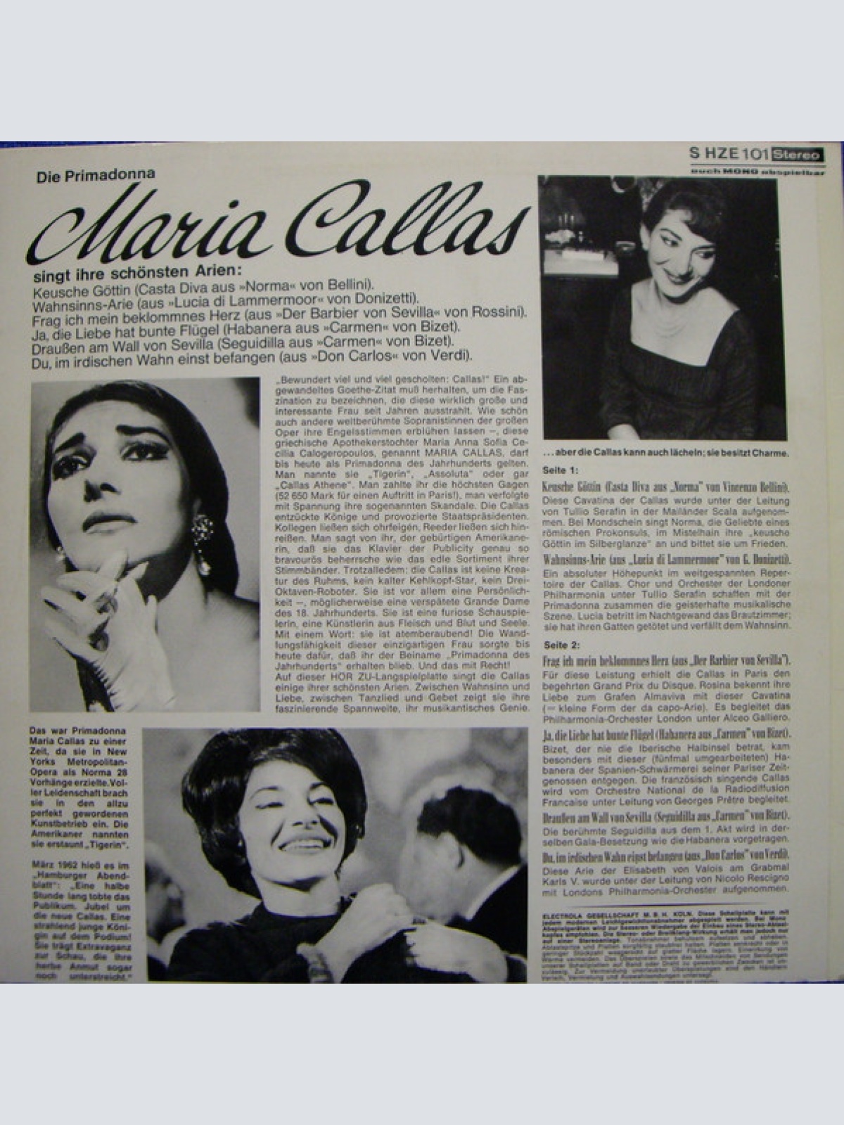 Vinyl / Maria Callas - Die Schönsten Arien