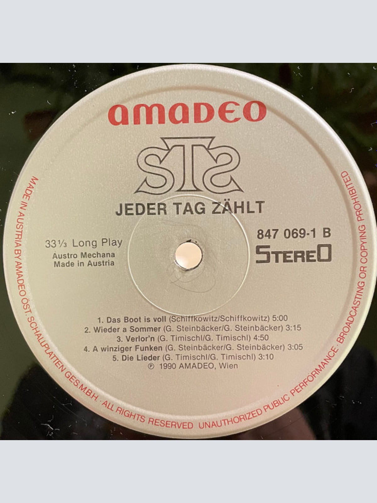 Vinyl / STS (Steinbäcker · Timischl · Schiffkowitz)* - Jeder Tag Zählt