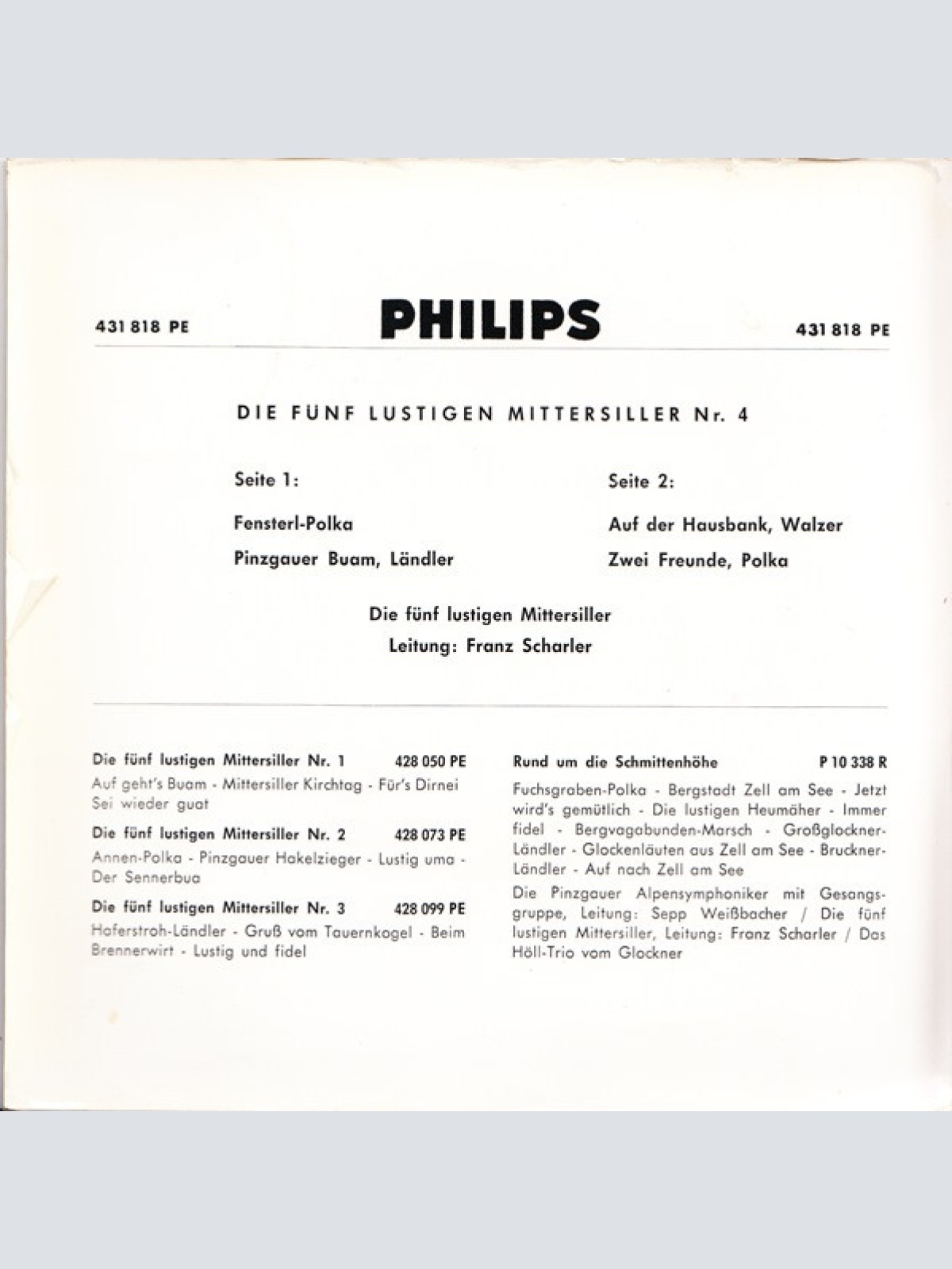 Vinyl / Die Fünf Lustigen Mittersiller - Nr. 4