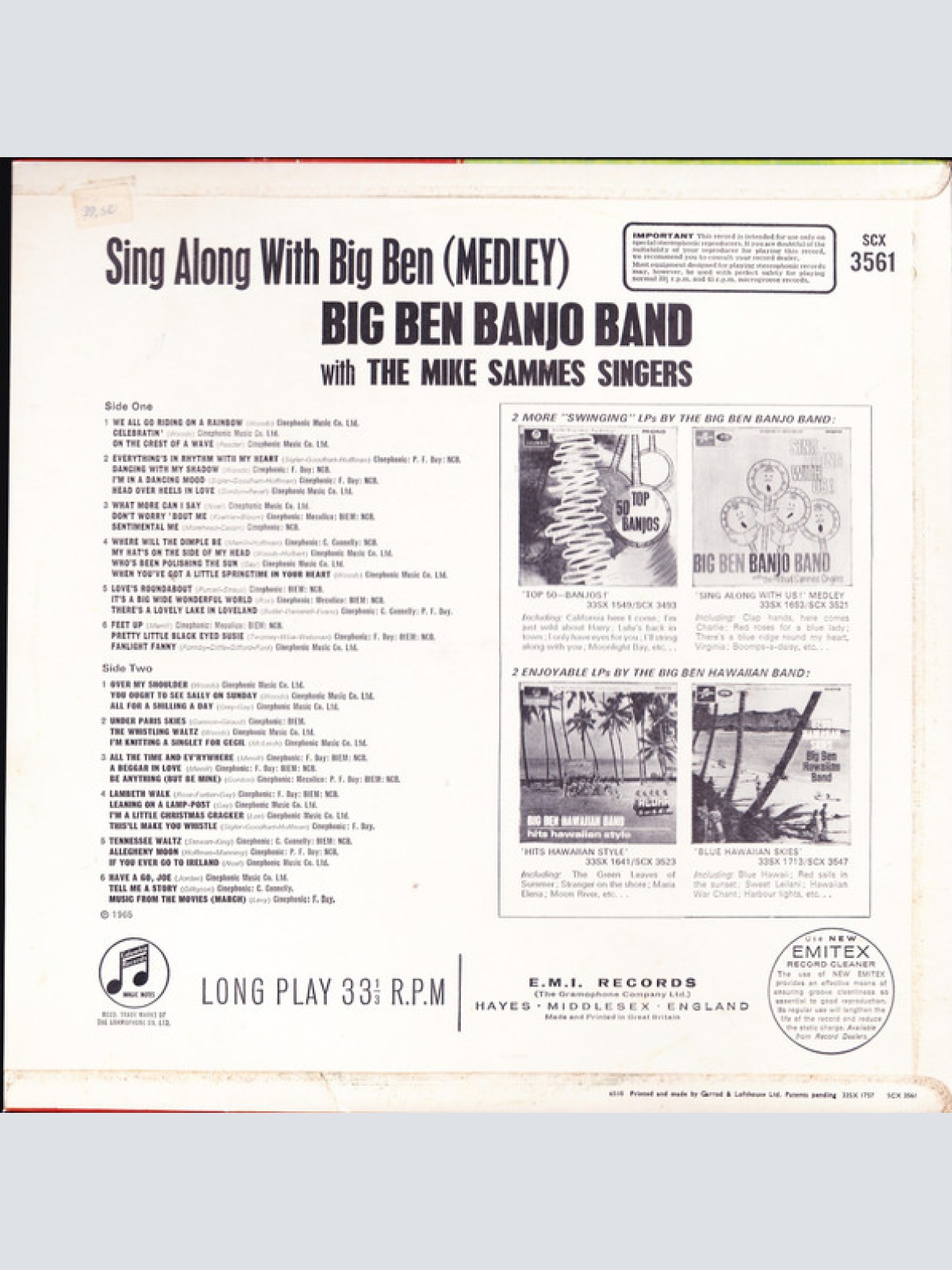 Vinyl / Big Ben Banjo Band* With The Mike Sammes Singers* - Sing Along With Big Ben