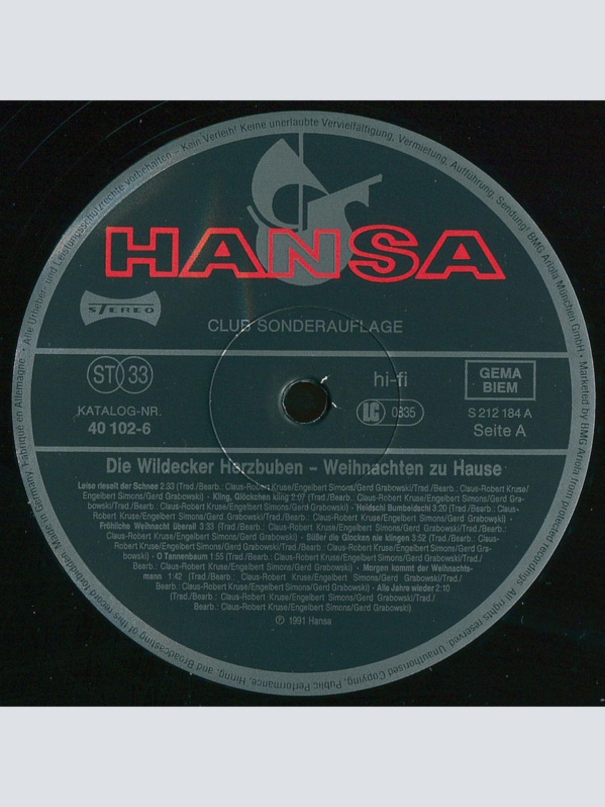 Vinyl / Die Wildecker Herzbuben - Weihnachten Zu Hause