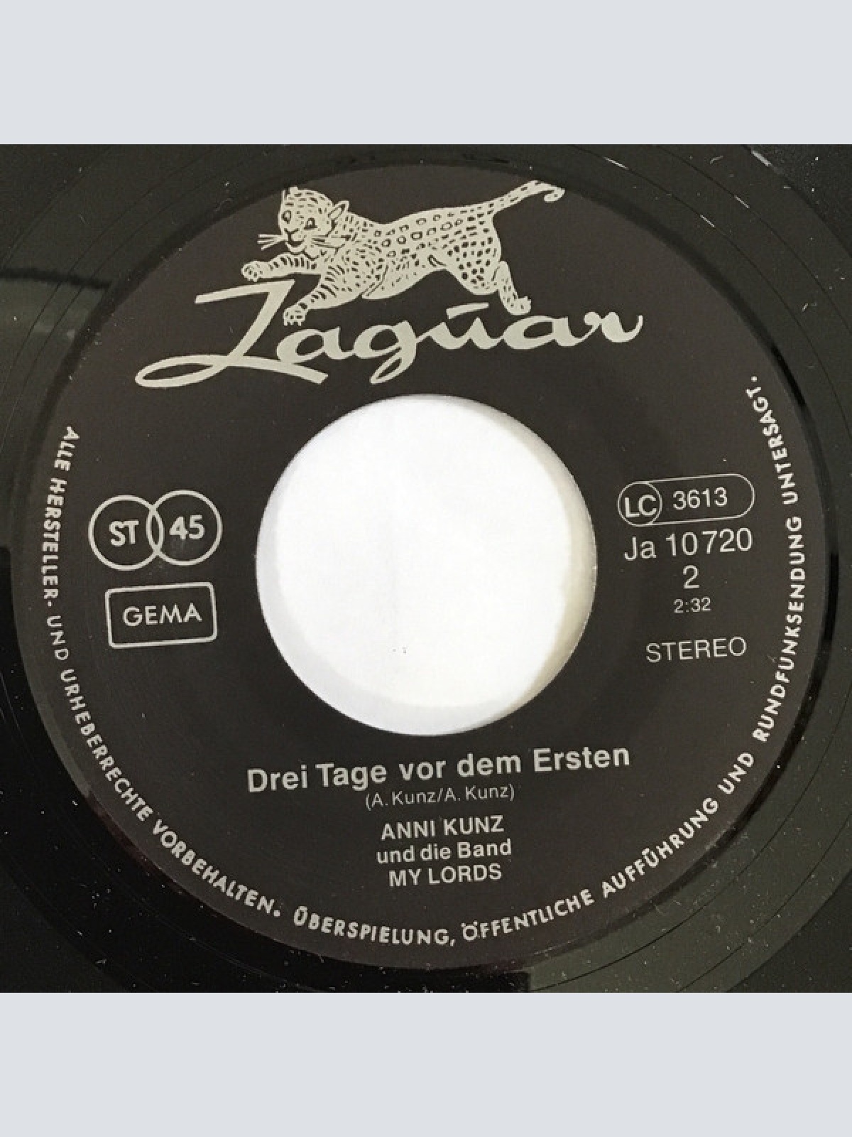 Vinyl / Anni Kunz Und Die Band My Lords - Ich Brauche Sechs