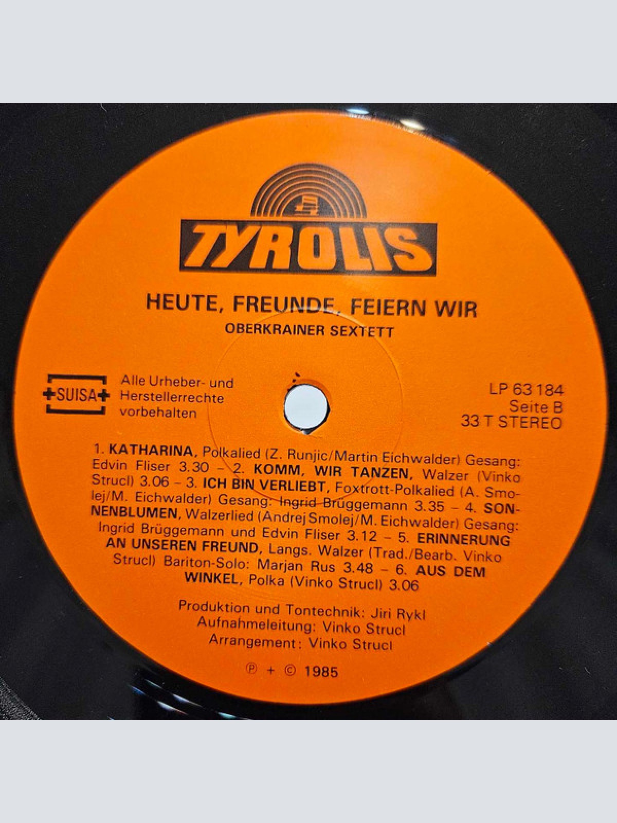 Vinyl / Orig. Oberkrainer Sextett* Mit Ingrid Brüggeman* Und Edvin Fliser - Heute Freunde Feiern Wir