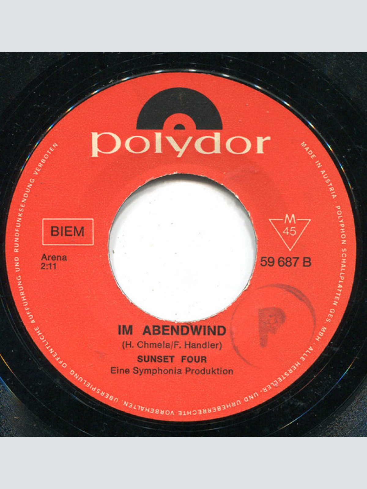 Vinyl / Sunset Four - Wie Schön Für Ihn / Im Abendwind