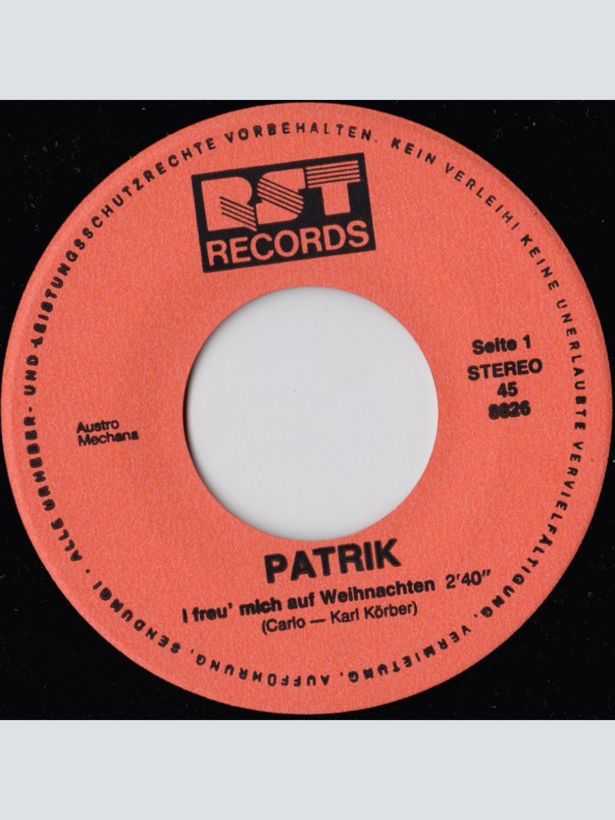 Vinyl / Patrick (107) - Ich Freu Mich Auf Weihnachten / White Christmas