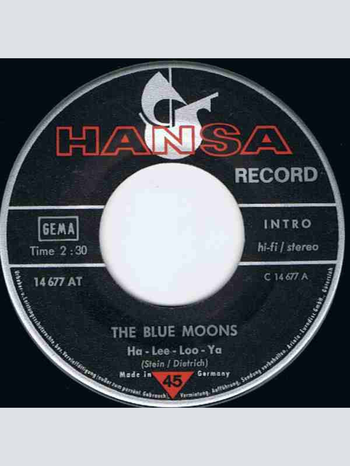 Vinyl / The Blue Moons - Ha-Lee Loo-Ya