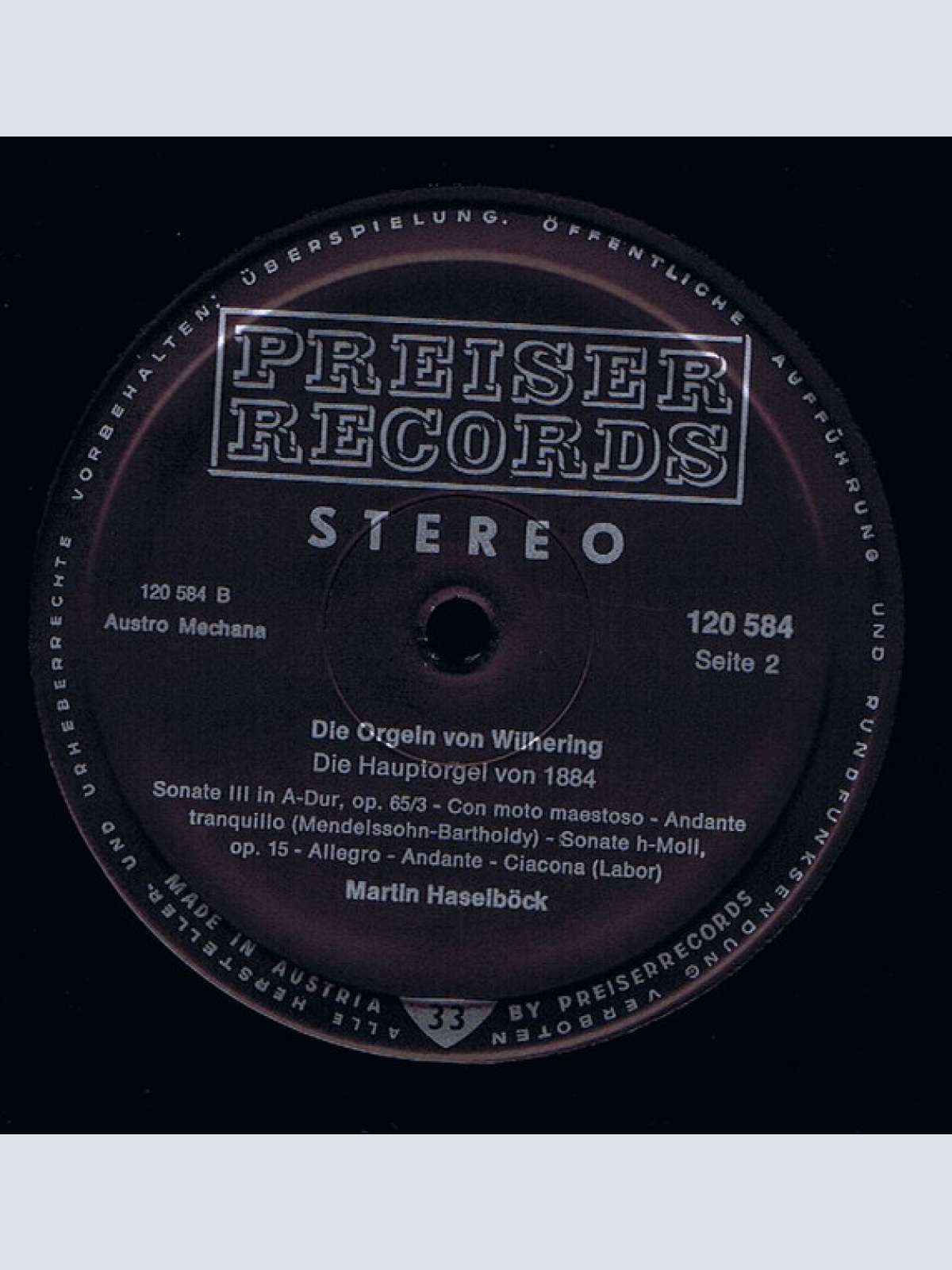 Vinyl / Martin Haselböck spielt Muffat*, Mozart*, Knecht*, Mendelssohn*, Labor* - Die Orgeln Von Wilhering