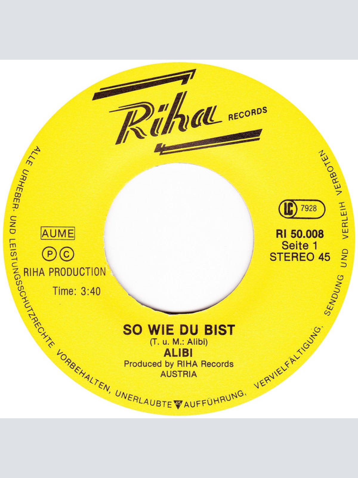 Vinyl / Alibi (39) - So Wie Du Bist / Traum Der Fantasie