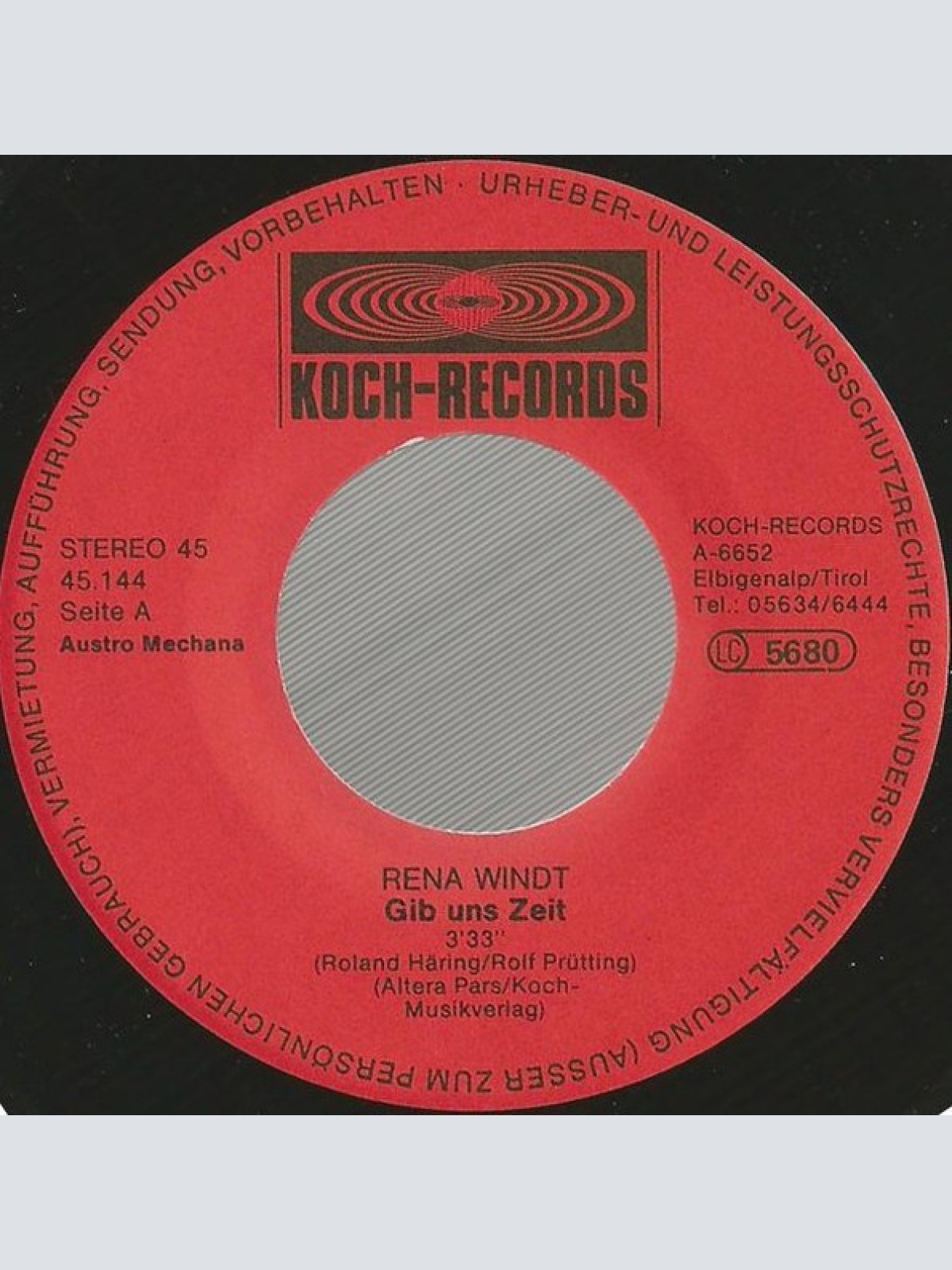 Vinyl / Rena Windt - Gib Uns Zeit