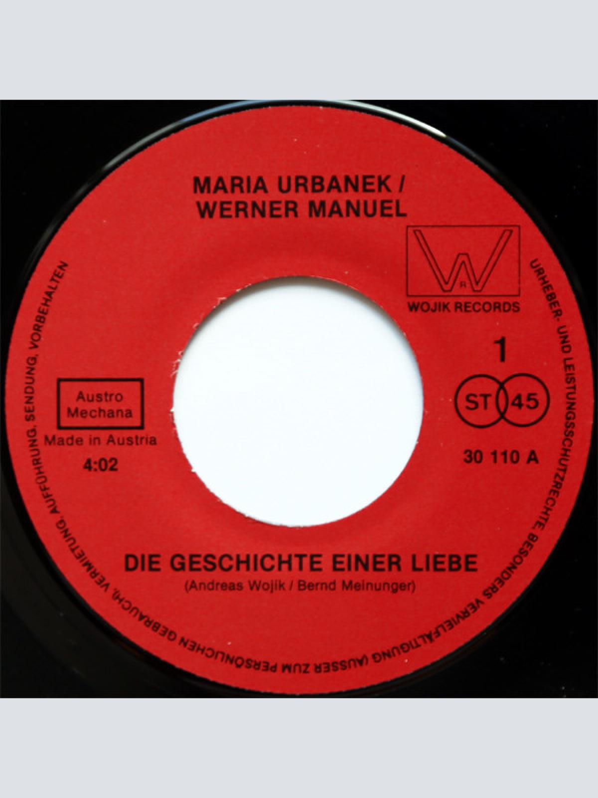 Vinyl / Maria Urbanek & Werner Manuel - Die Geschichte Einer Liebe