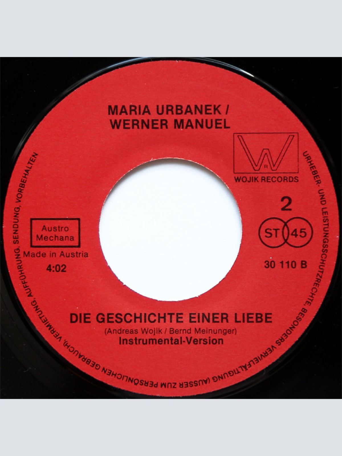 Vinyl / Maria Urbanek & Werner Manuel - Die Geschichte Einer Liebe