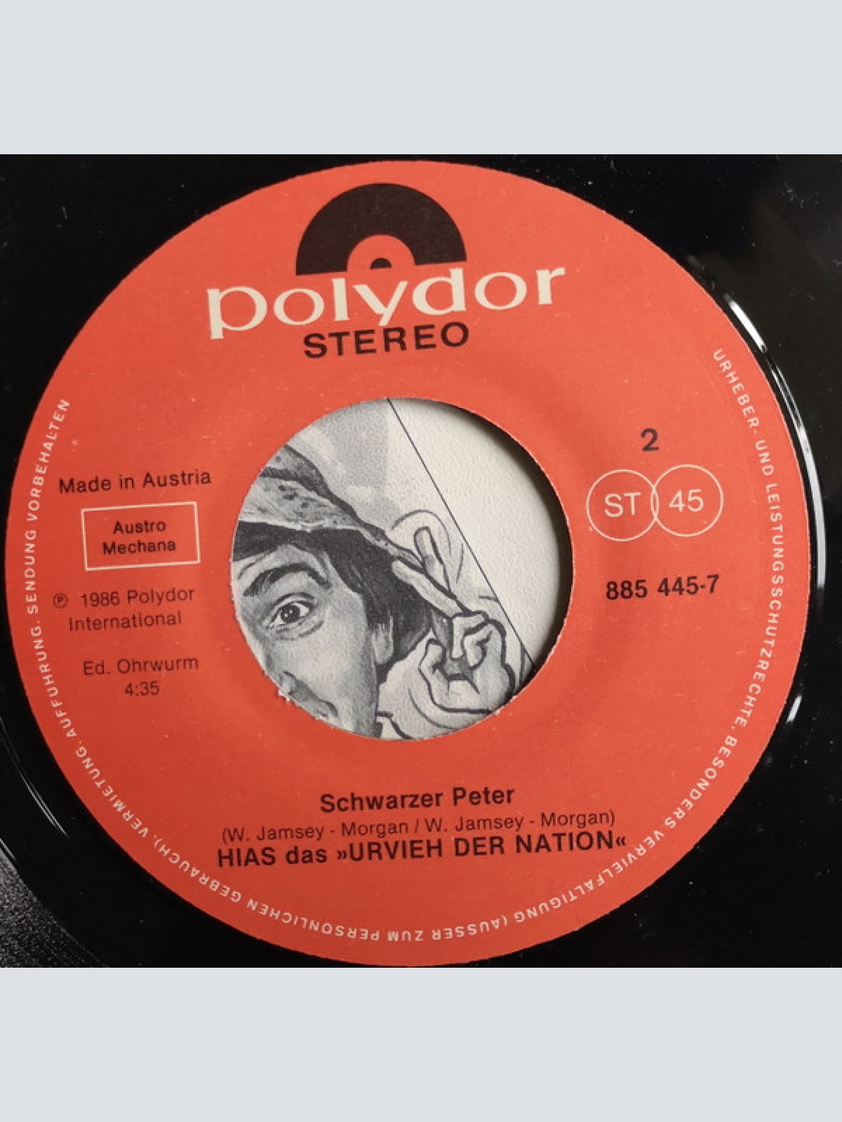 Vinyl / Hias - Papa I Glaub' Die Welt Is Net G'sund / Schwarzer Peter