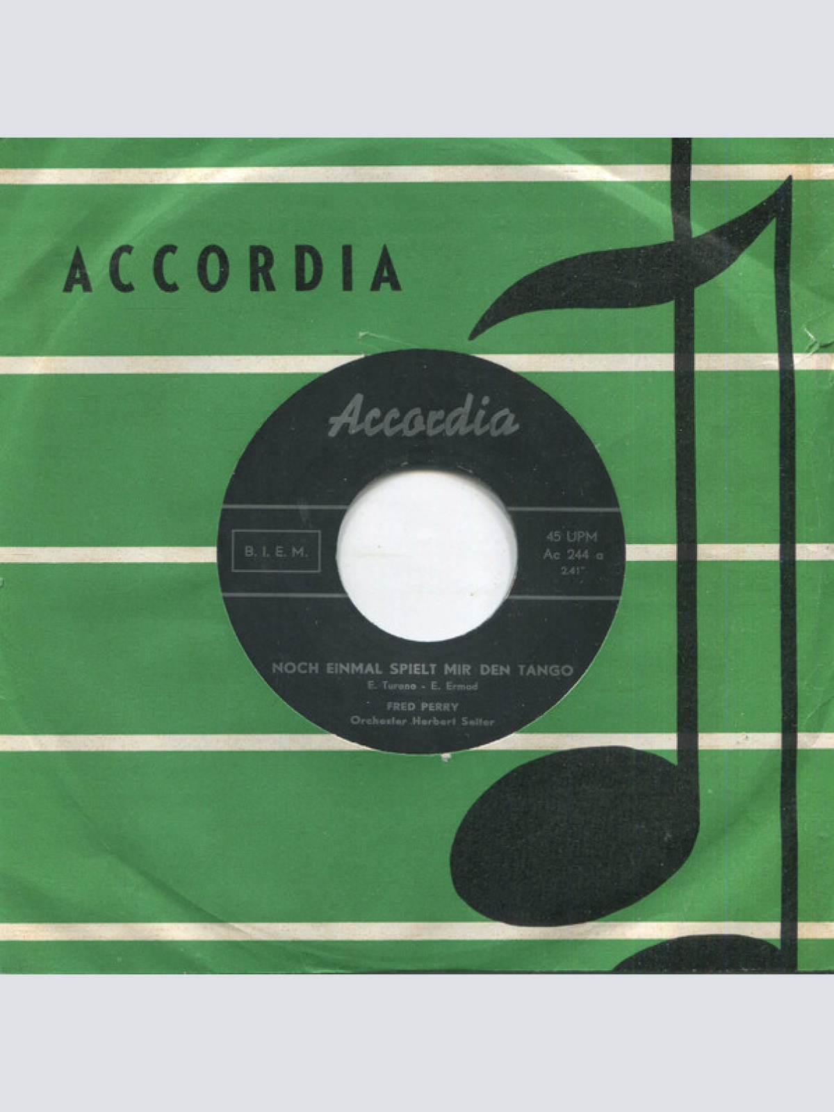 Vinyl / Fred Perry (2) - Noch Einmal Spielt Mir Den Tango / Von Tag Zu Tag