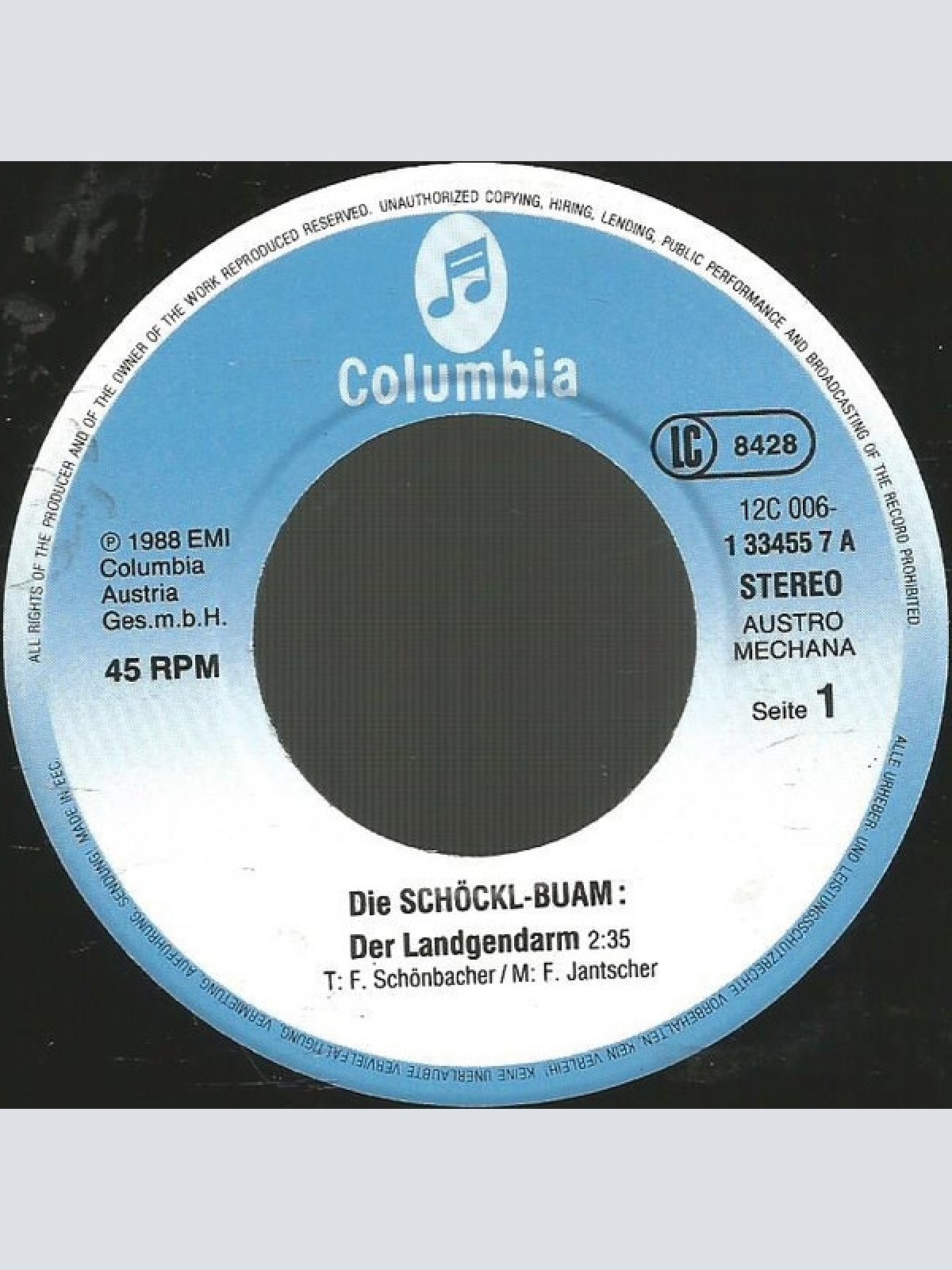 Vinyl / Schöckl-Buam - Der Landgendarm