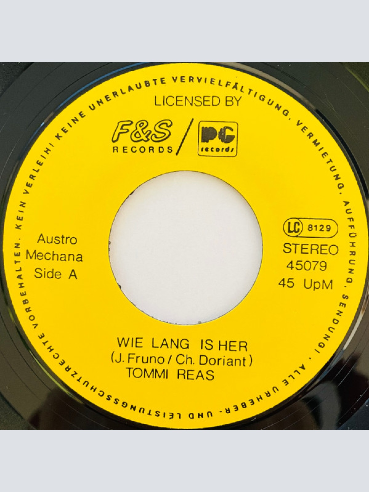 Vinyl / Tommi Reas - Wie Lang Is Her