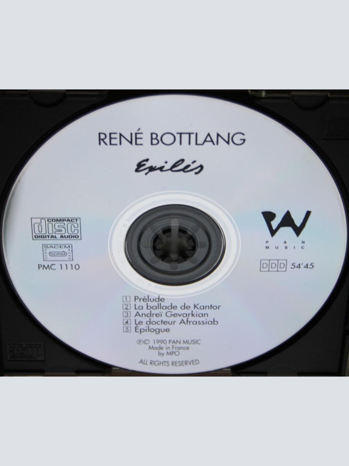 CD / René Bottlang - Exilés