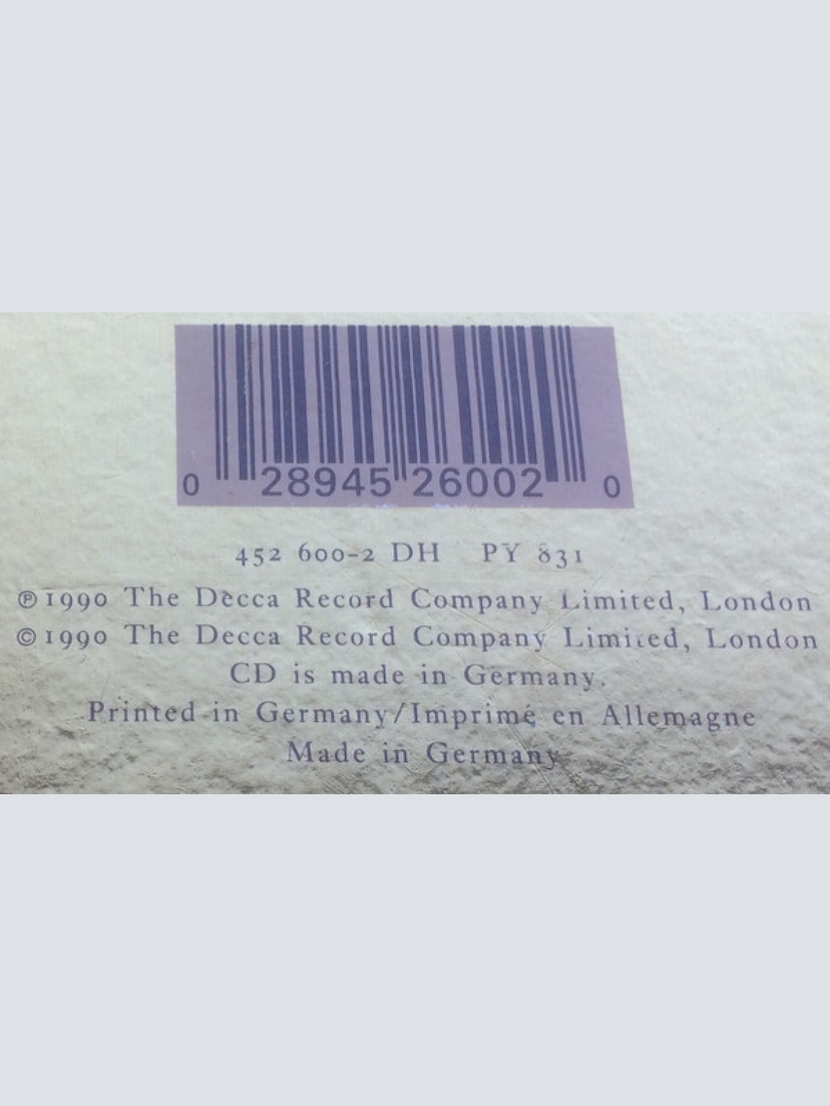 CD / The Three Tenors, Carreras*, Domingo*, Pavarotti*, Mehta* - In Concert