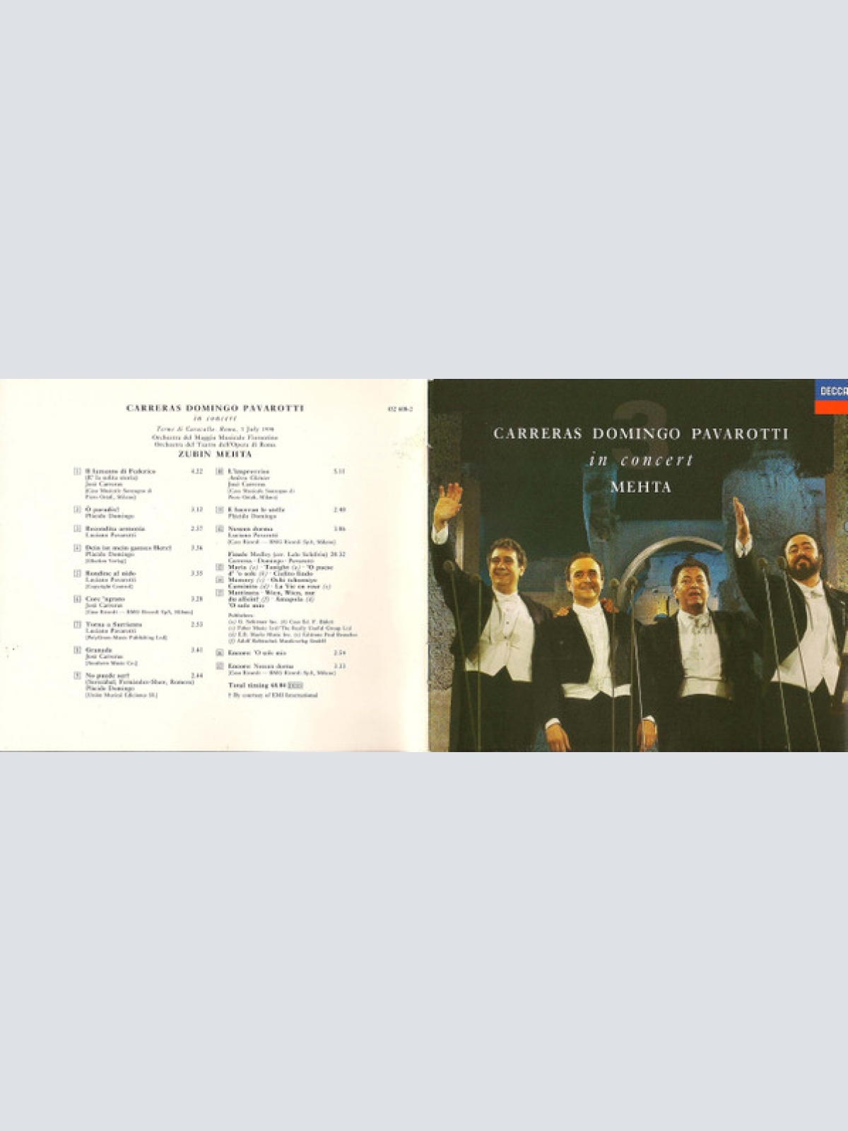 CD / The Three Tenors, Carreras*, Domingo*, Pavarotti*, Mehta* - In Concert
