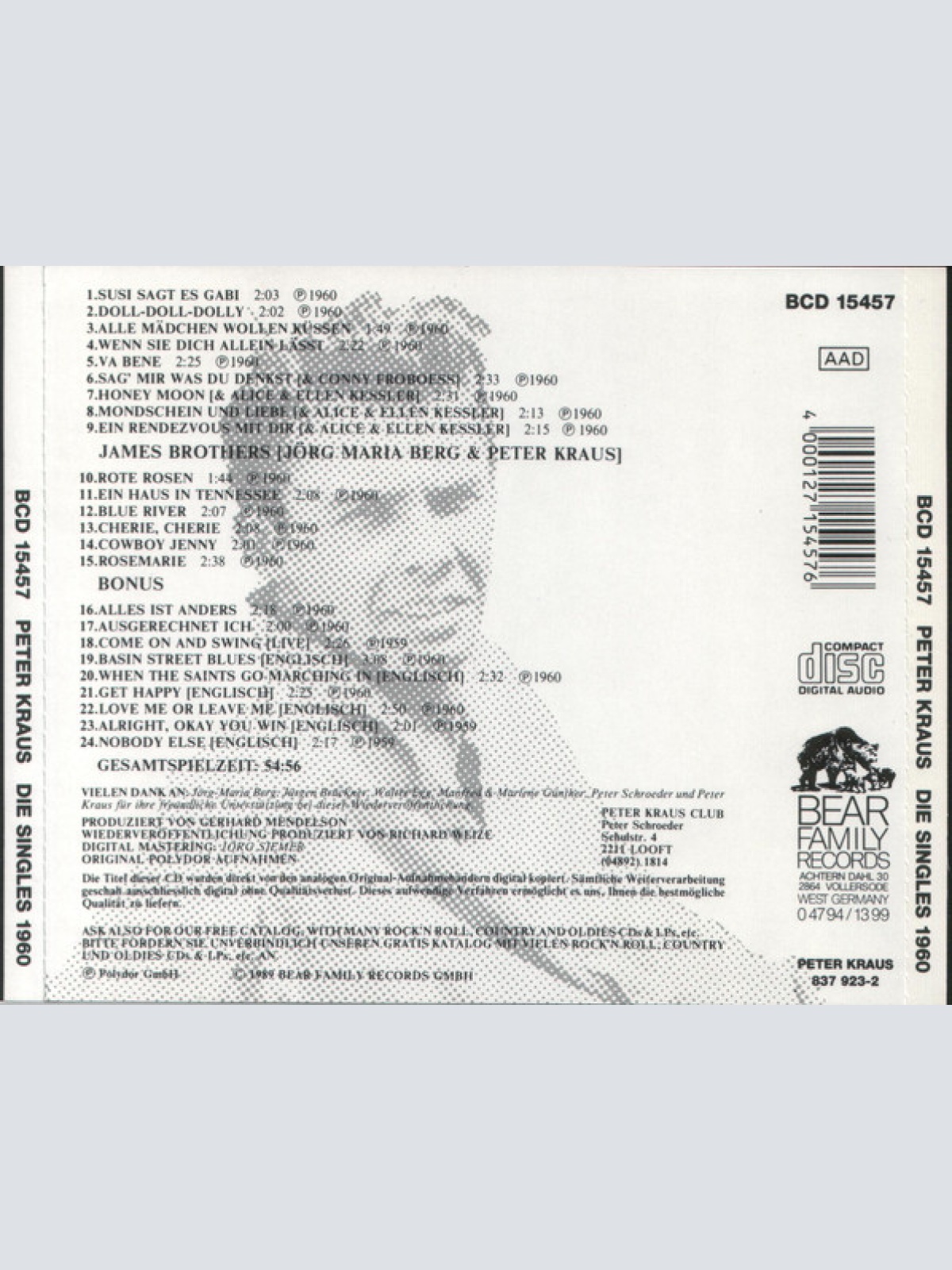 CD / Peter Kraus - Die Singles 1960