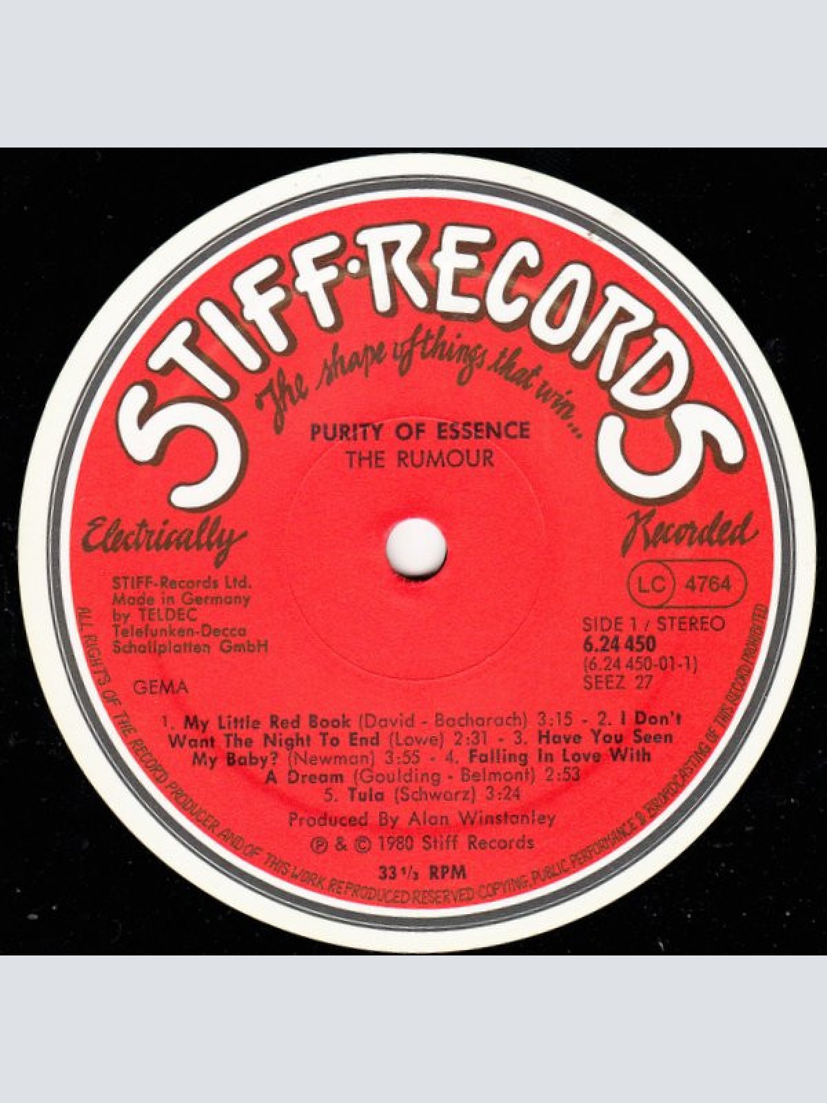 Vinyl / The Rumour - Purity Of Essence