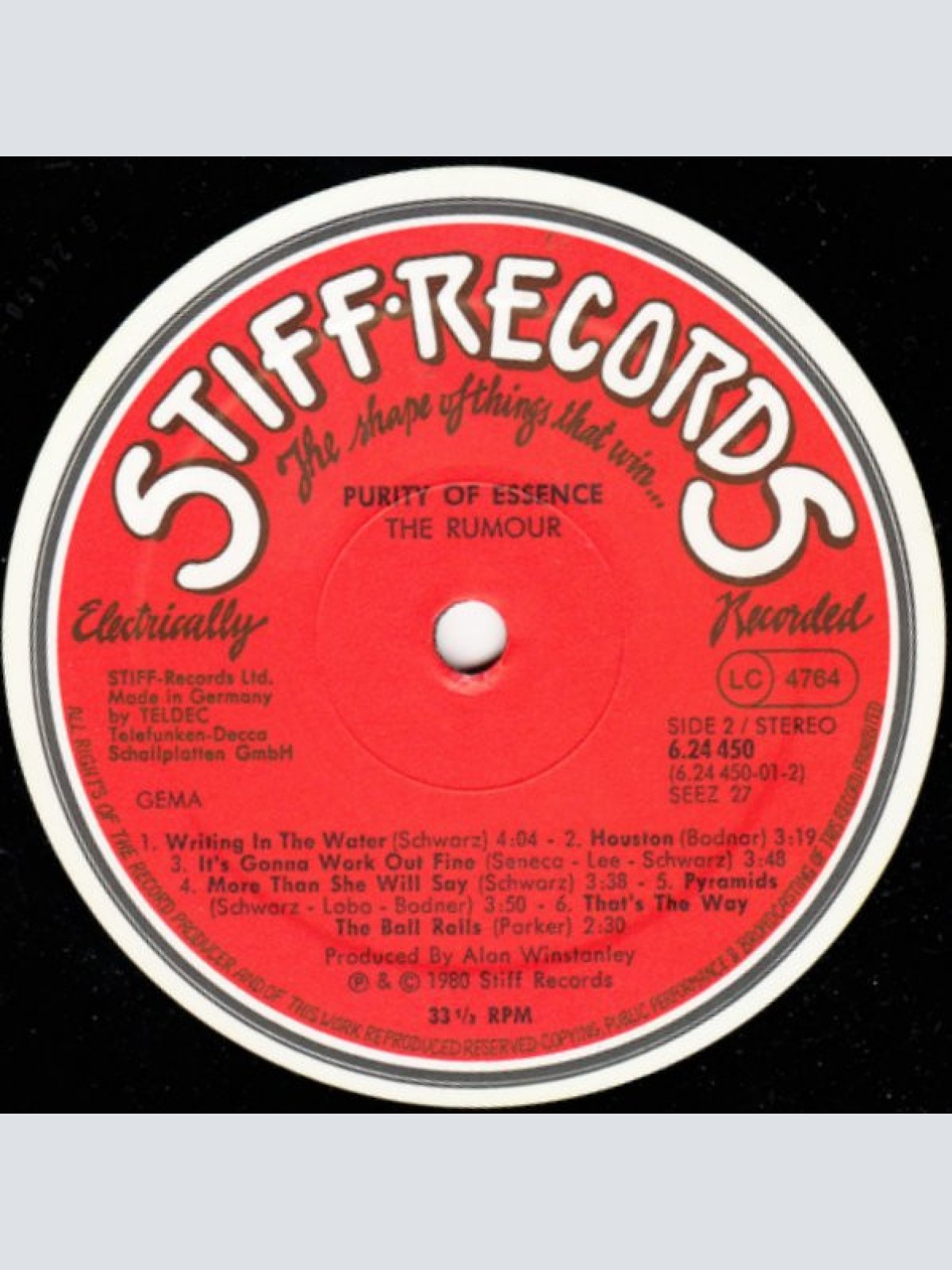 Vinyl / The Rumour - Purity Of Essence