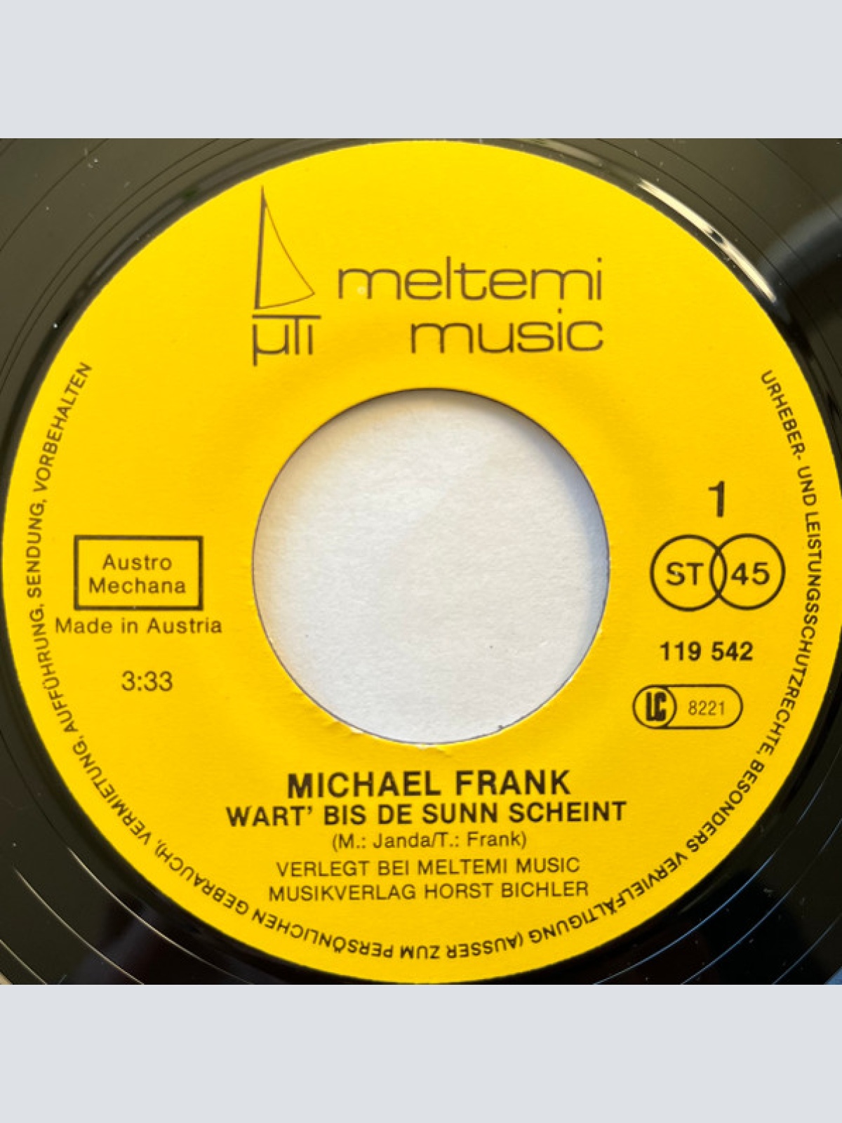 Vinyl / Michael Frank (3) - Wart' Bis De Sunn Scheint / Mia Zwa Hob'n Uns Valiabt