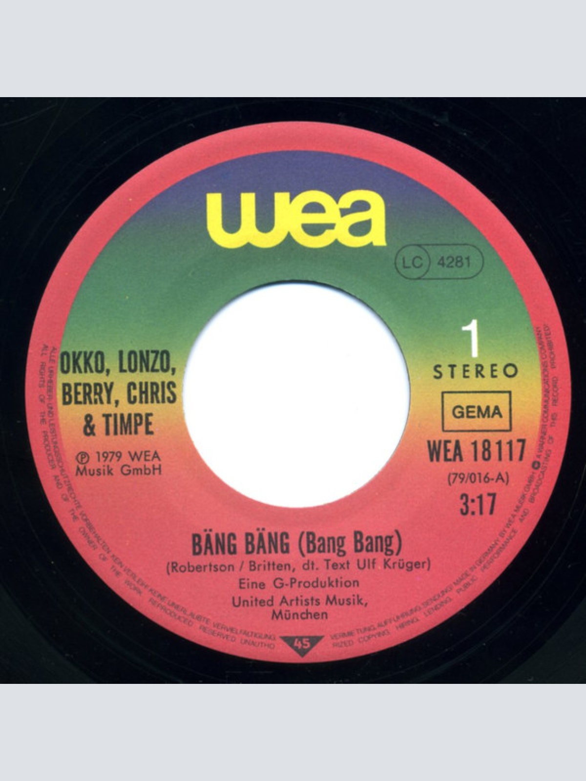 Vinyl / Okko, Lonzo, Berry, Chris & Timpe - Bäng Bäng