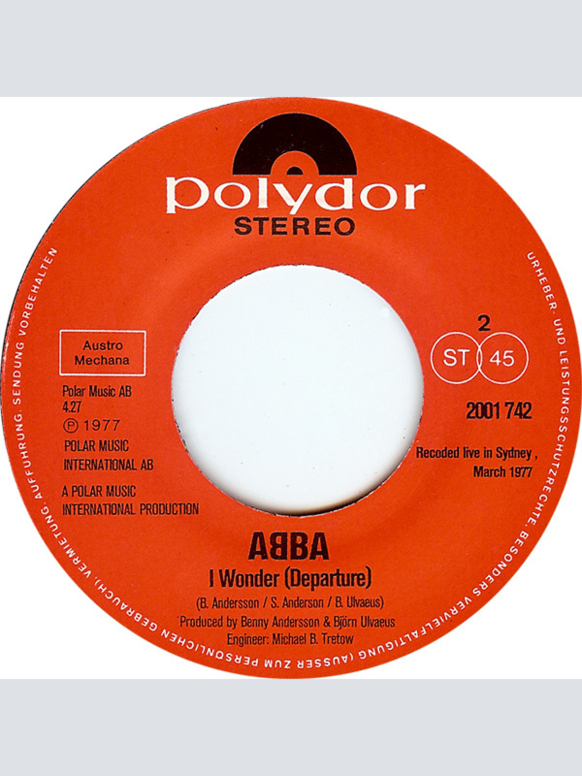 Vinyl / ABBA - The Name Of The Game / I Wonder (Departure)