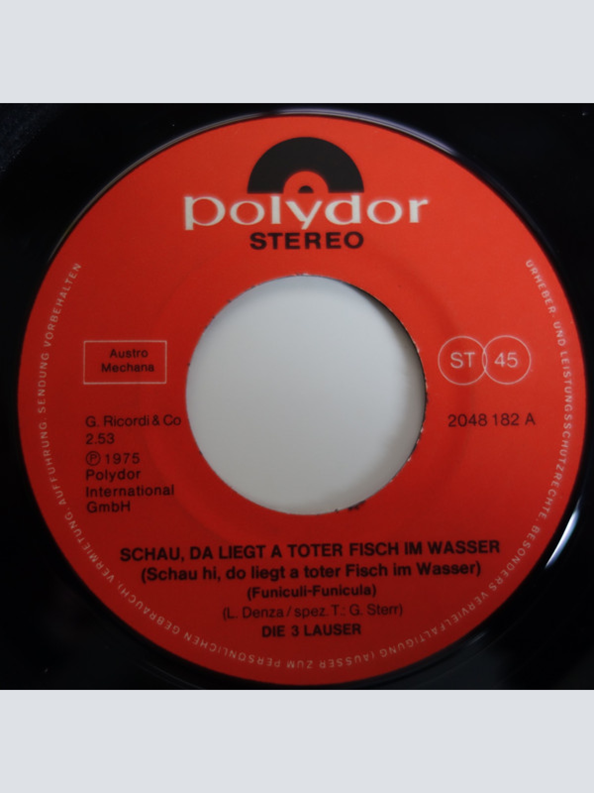 Vinyl / Die 3 Lauser - Schau, Da Liegt A Toter Fisch Im Wasser / Schwarze Madonna