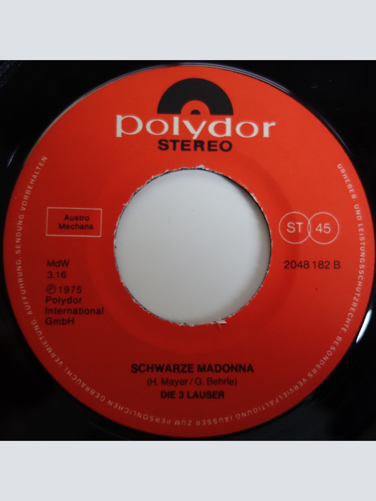 Vinyl / Die 3 Lauser - Schau, Da Liegt A Toter Fisch Im Wasser / Schwarze Madonna