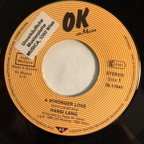 Vinyl / Hansi Lang - A Stronger Love