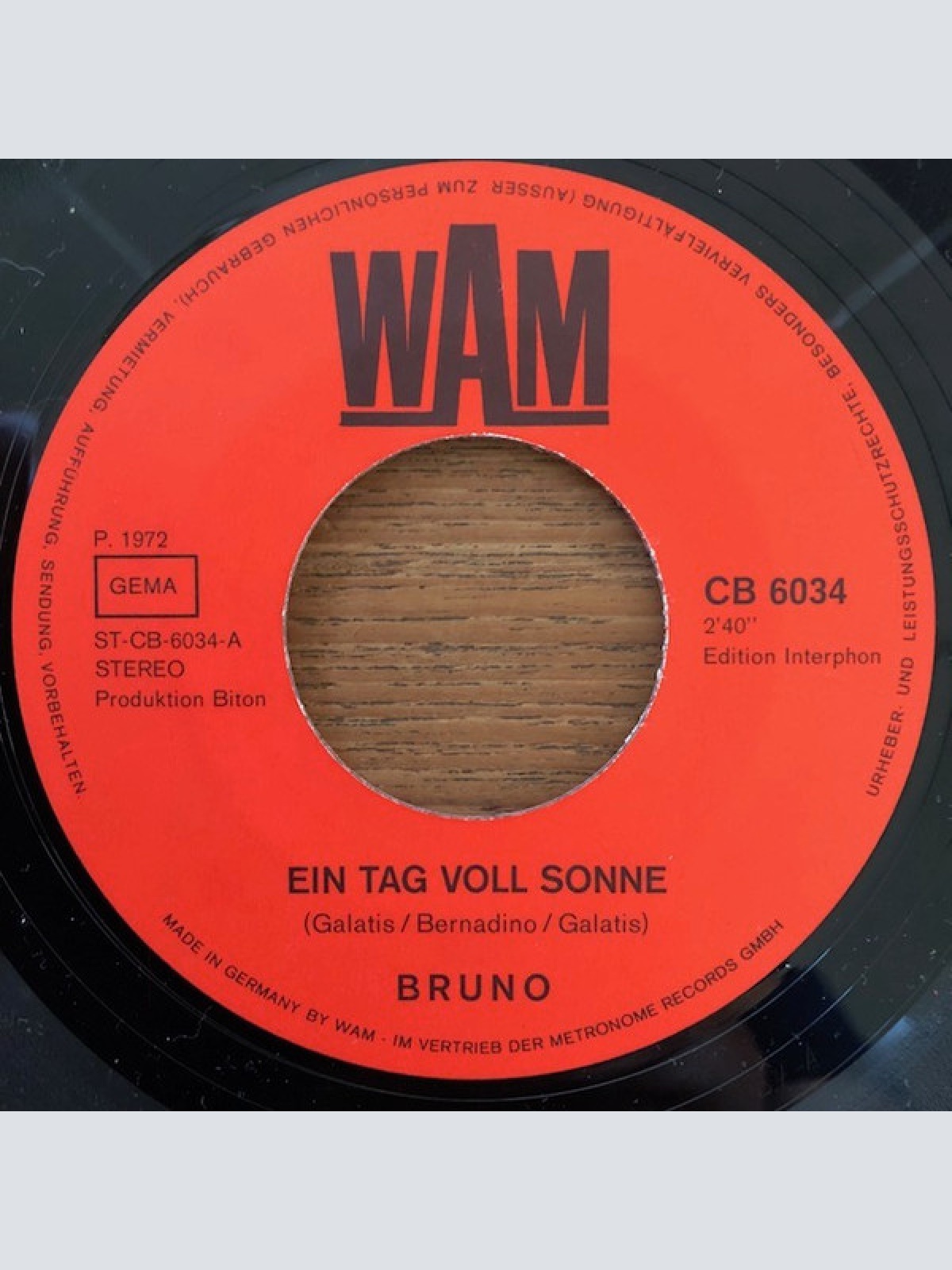 Vinyl / Bruno* - Ein Tag Voll Sonne