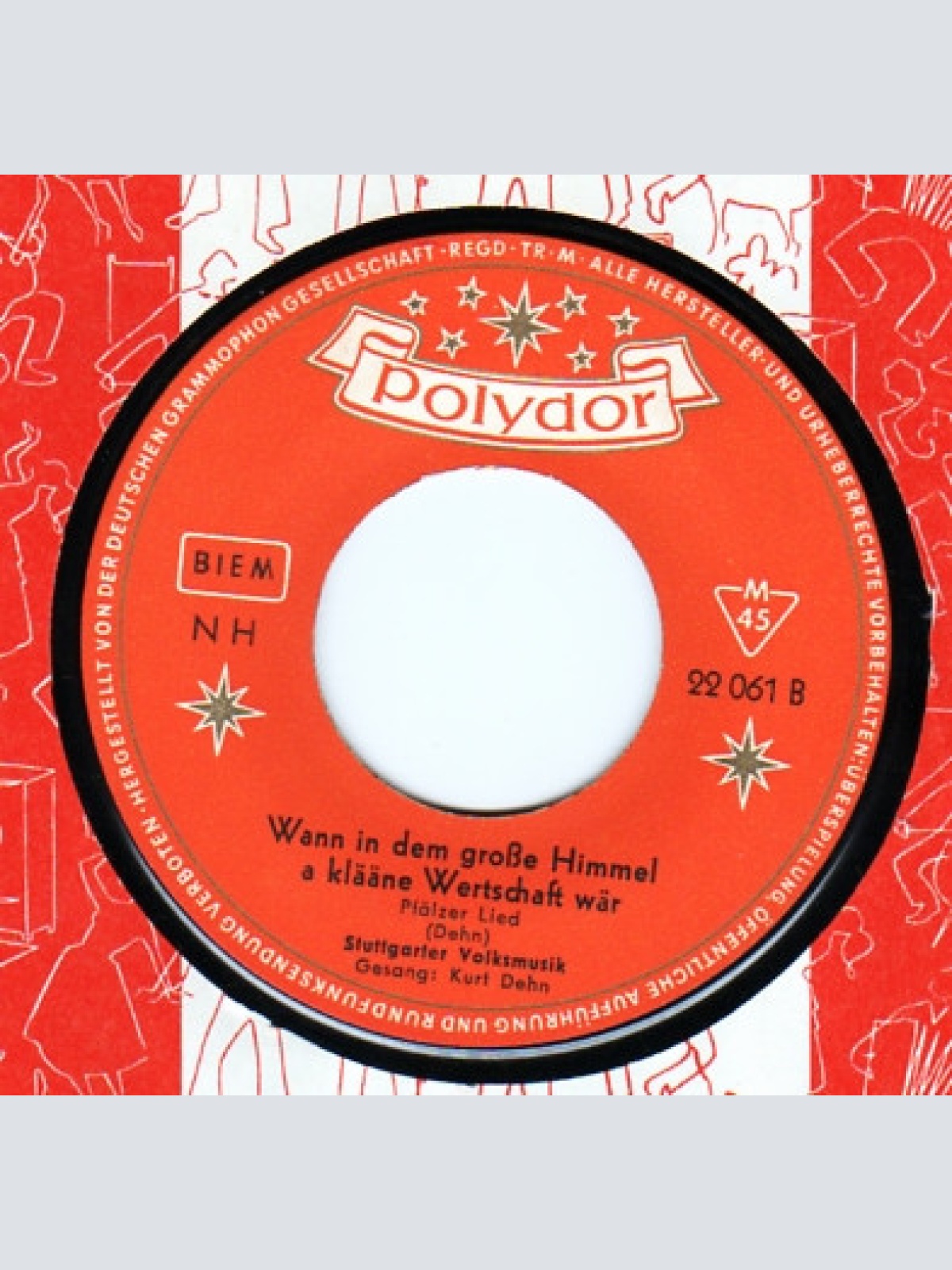 Vinyl / Stuttgarter Volksmusik, Kurt Dehn - Ich Bin Vun De Palz