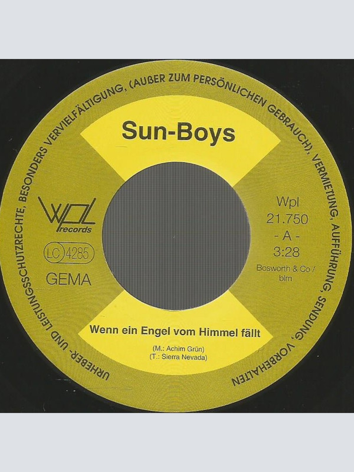 Vinyl / Sun Boys - Wenn Ein Engel Vom Himmel Fällt