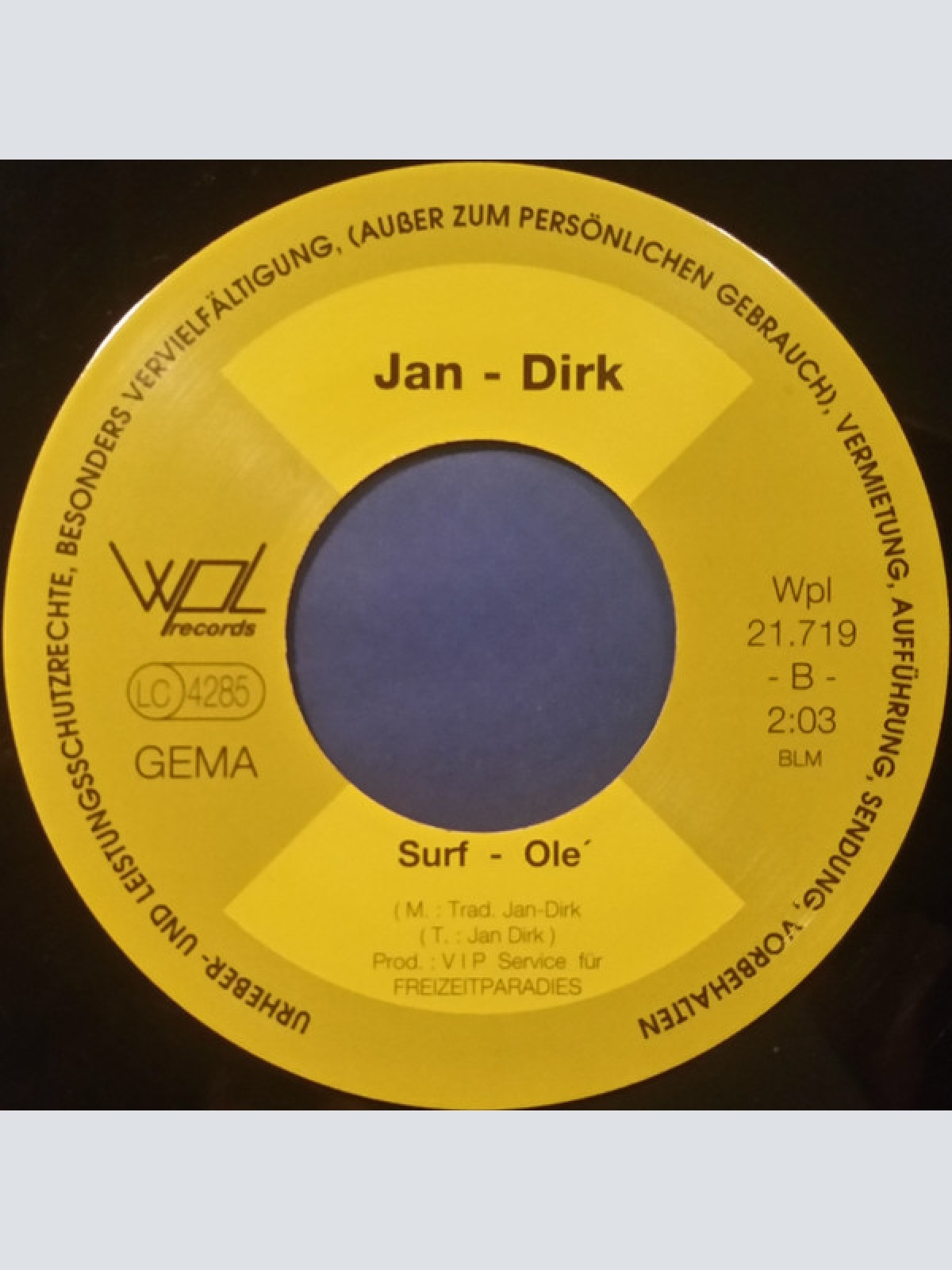 Vinyl / Jan-Dirk - Urlaub Auf Jamaica