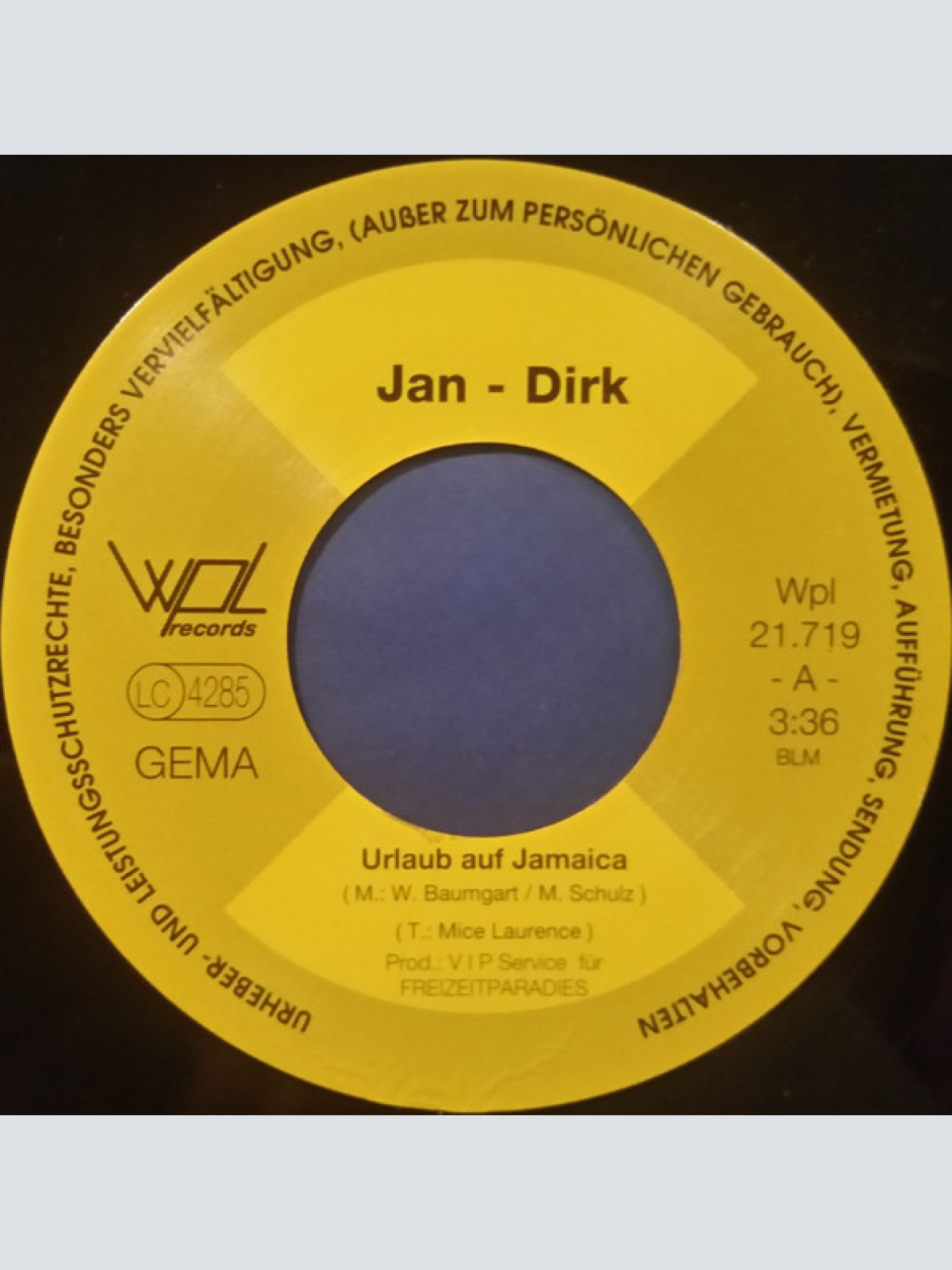 Vinyl / Jan-Dirk - Urlaub Auf Jamaica