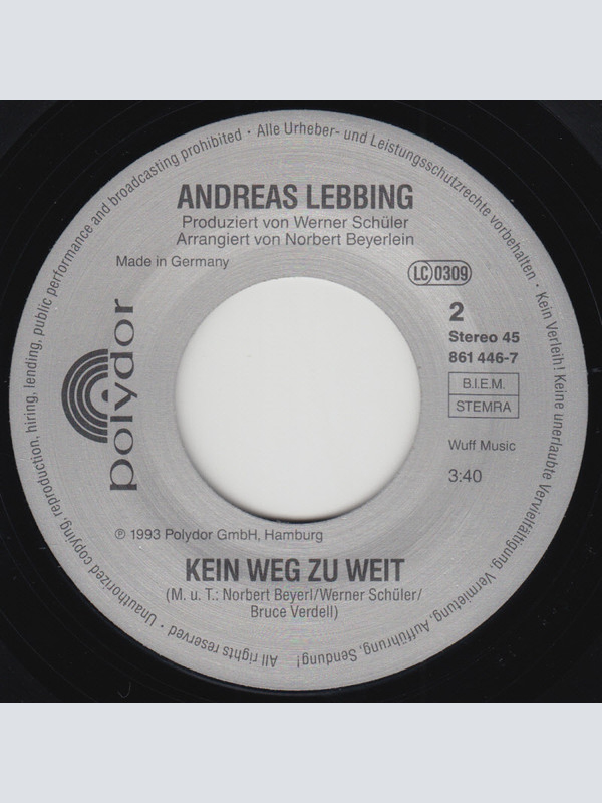 Vinyl / Andreas Lebbing - An Einer Dosis Liebe Stirbt Man Nicht