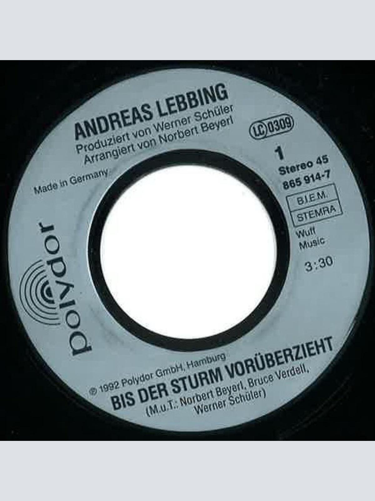 Vinyl / Andreas Lebbing - Bis Der Sturm Vorüberzieht