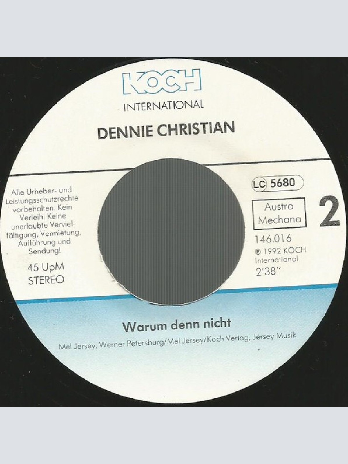 Vinyl / Dennie Christian - Ich Geb' Heut' Ne Party